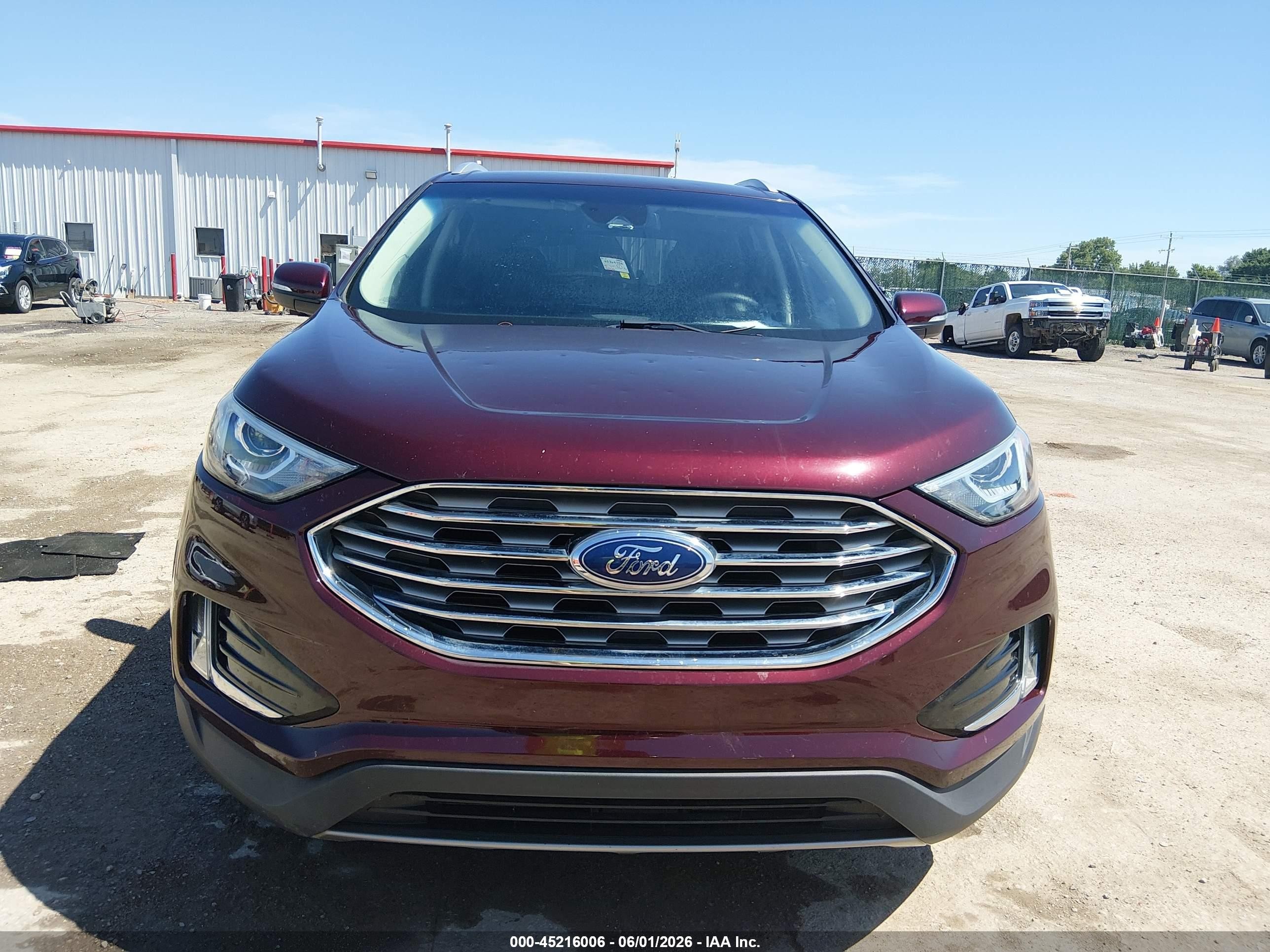 2019 Ford Edge Titanium Burgundy vin: 2FMPK4K92KBB50006