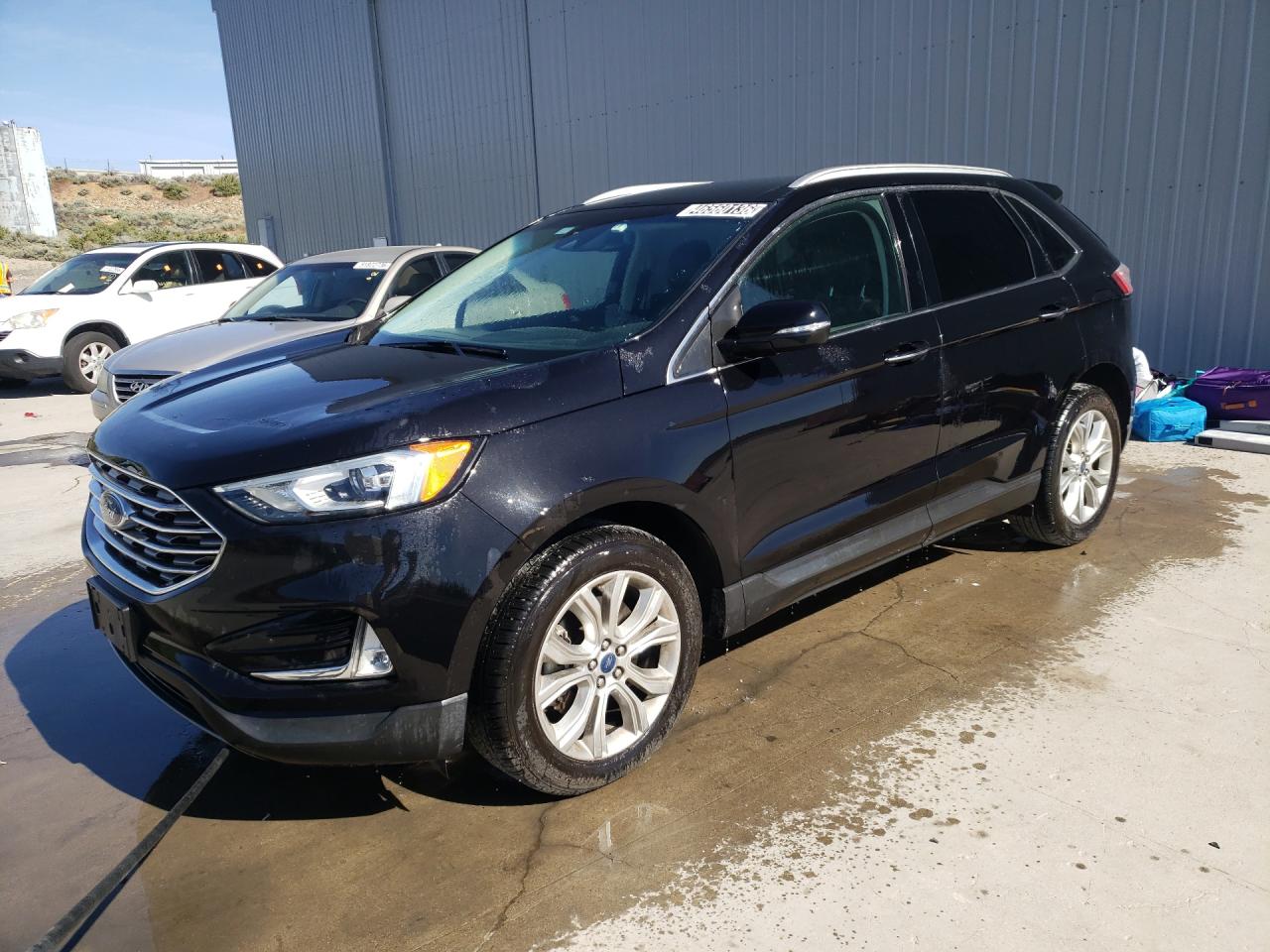 2019 Ford Edge Titanium Black vin: 2FMPK4K92KBC02122 Damage: Left Front Fender, Heavy Scratch, 1 To 2 Inches