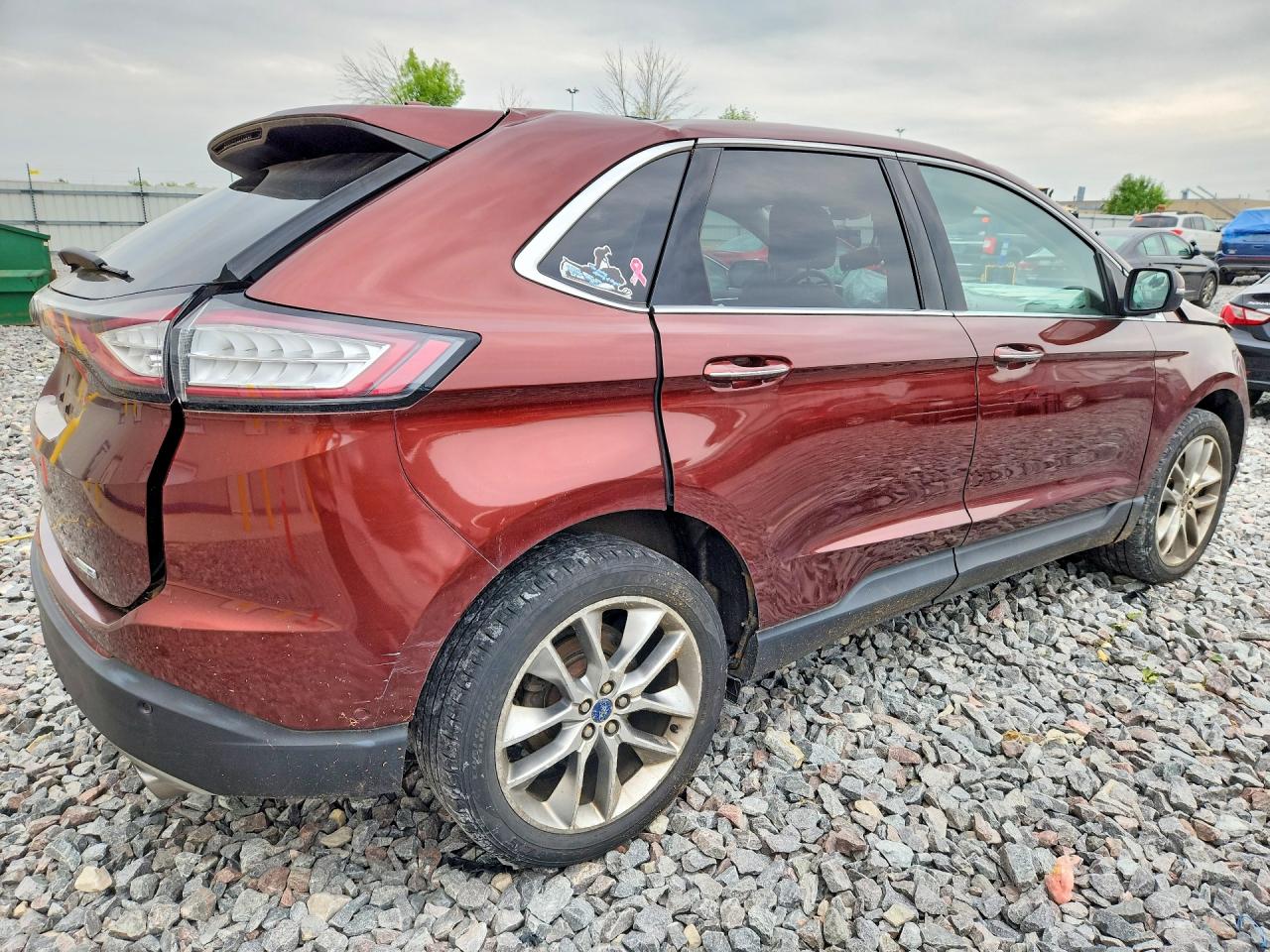 2015 Ford Edge Titanium Бордовый vin: 2FMPK4K93FBB00124