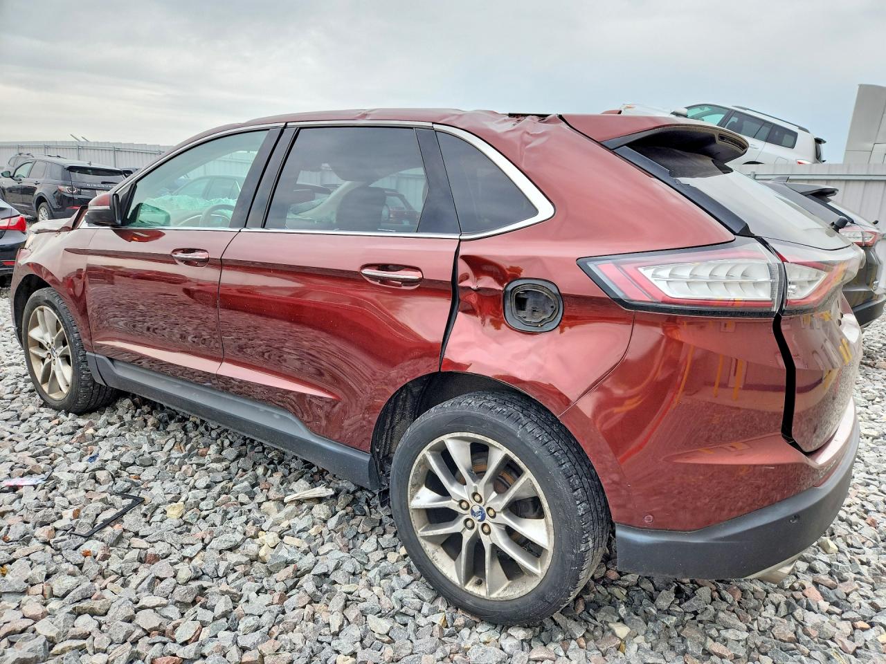 2015 Ford Edge Titanium Бордовый vin: 2FMPK4K93FBB00124