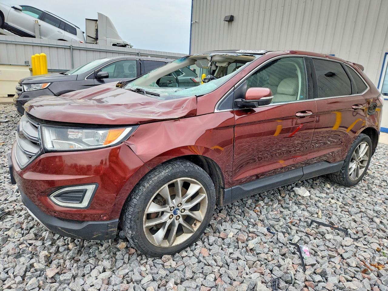 2015 Ford Edge Titanium Бордовый vin: 2FMPK4K93FBB00124