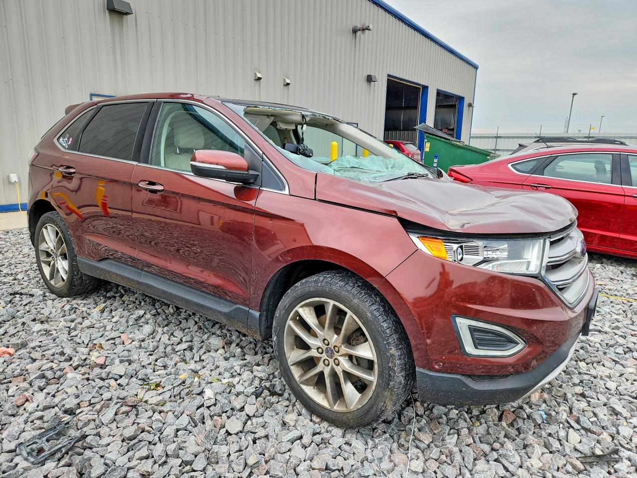 2015 Ford Edge Titanium Бордовый vin: 2FMPK4K93FBB00124