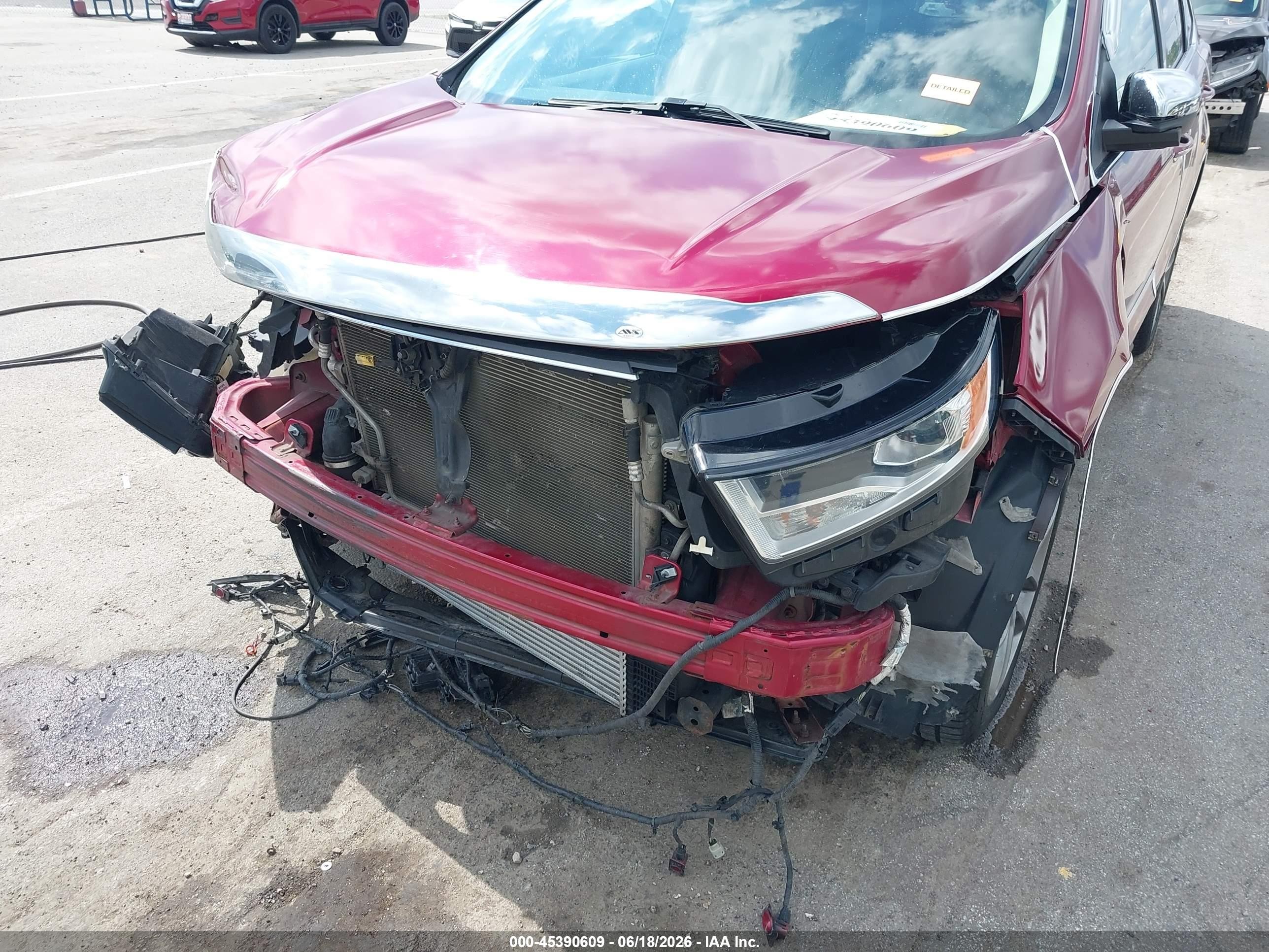 2015 Ford Edge Titanium Red vin: 2FMPK4K93FBB41580