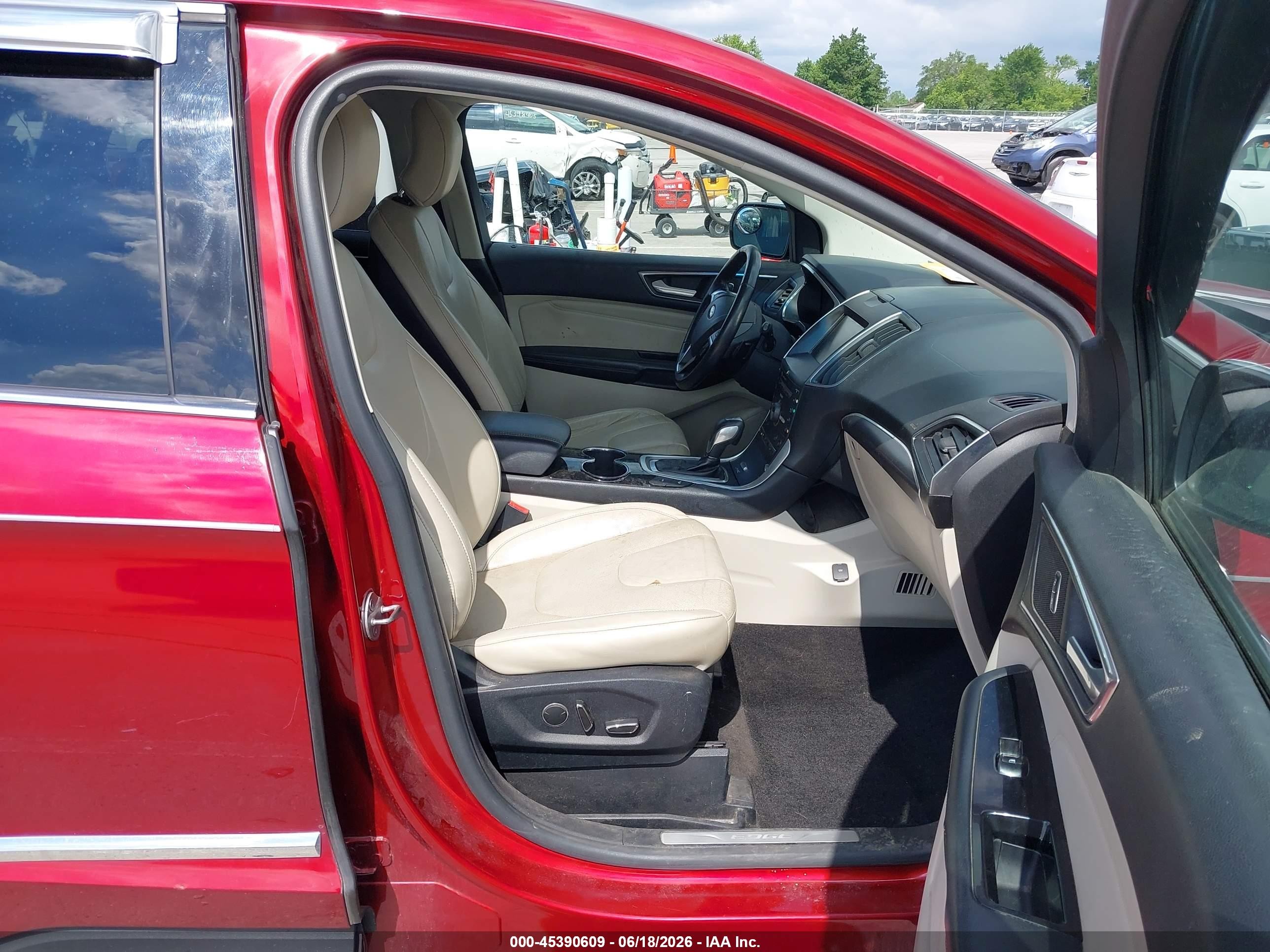 2015 Ford Edge Titanium Red vin: 2FMPK4K93FBB41580