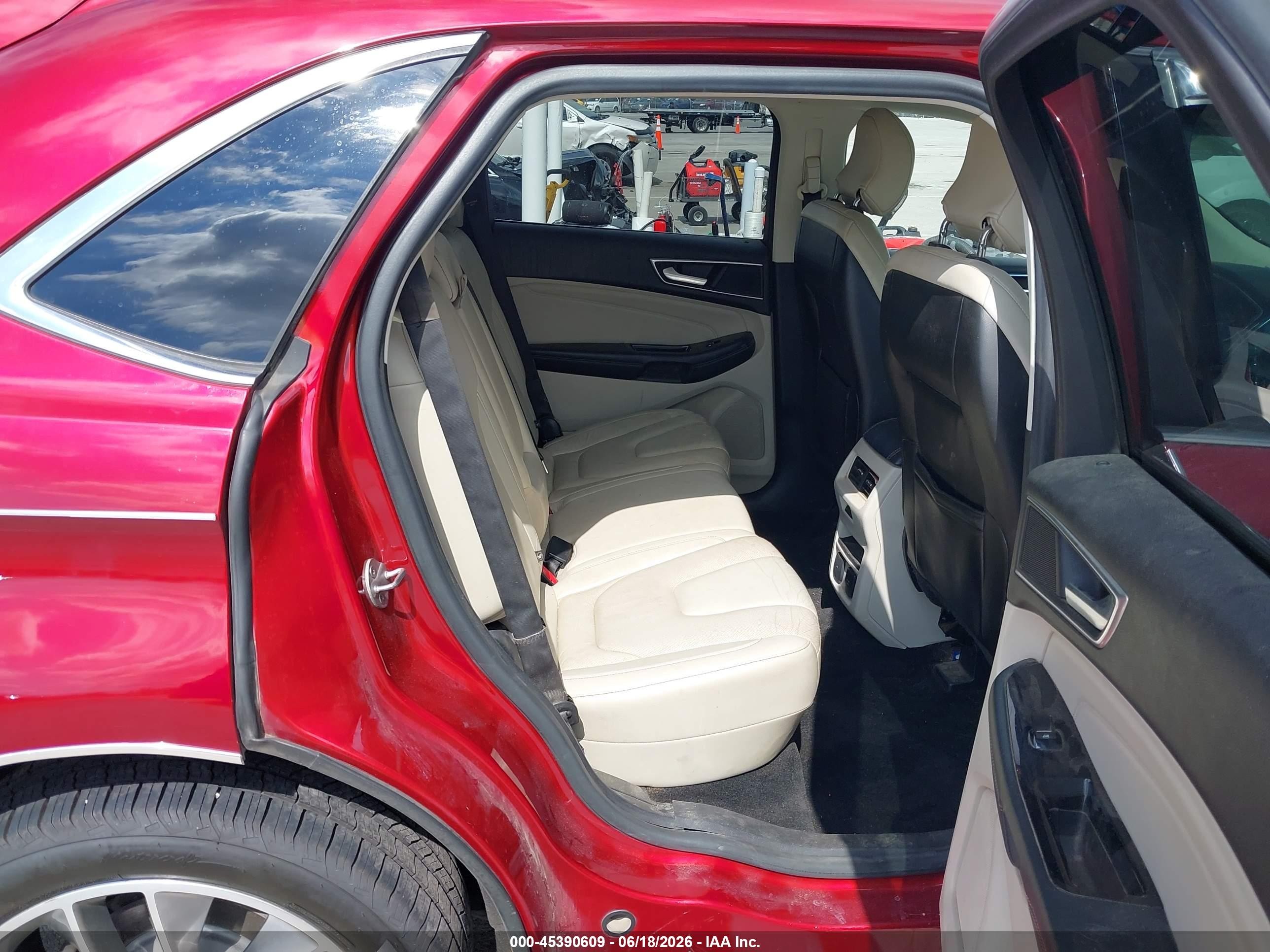 2015 Ford Edge Titanium Red vin: 2FMPK4K93FBB41580