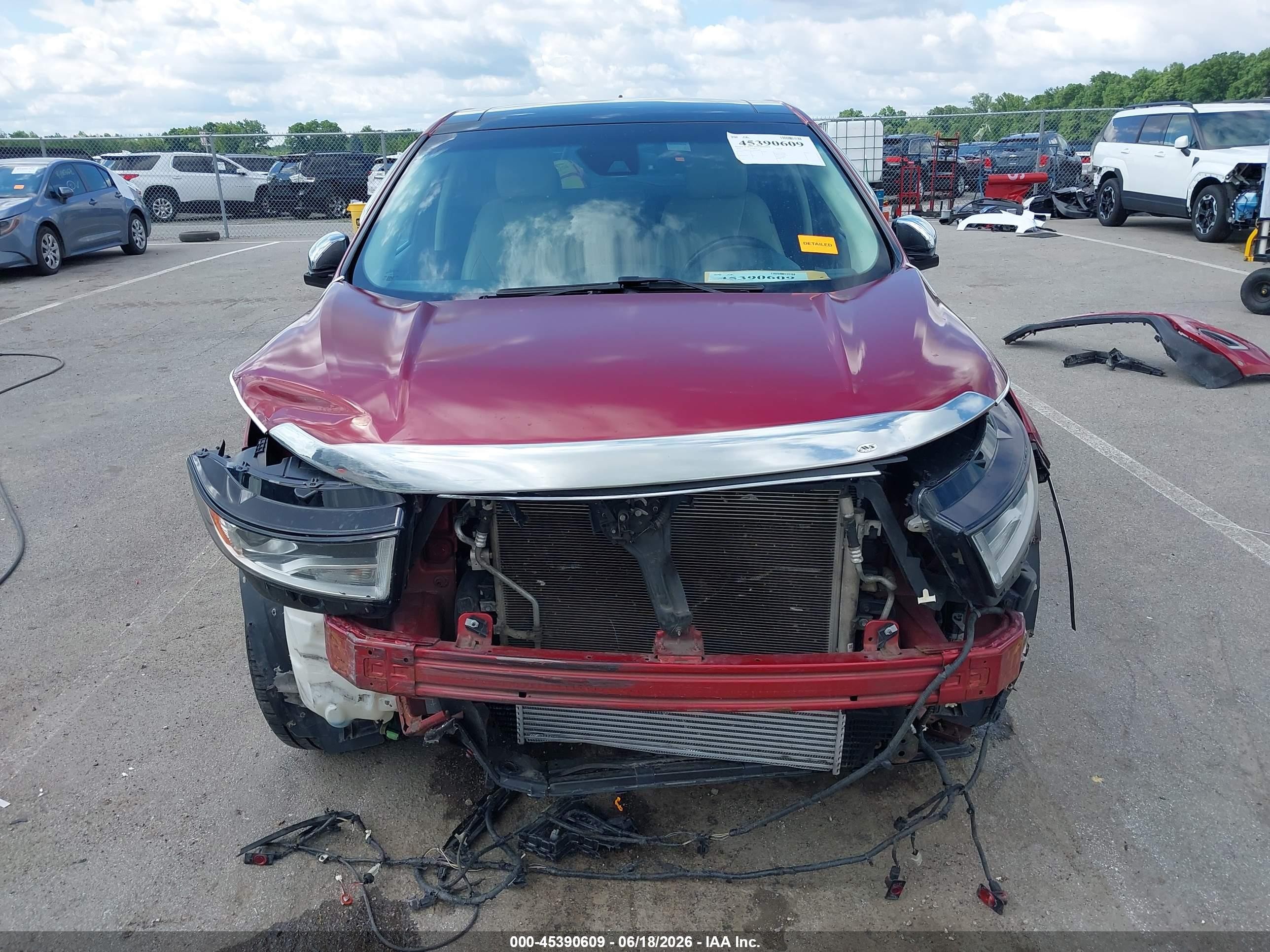 2015 Ford Edge Titanium Red vin: 2FMPK4K93FBB41580