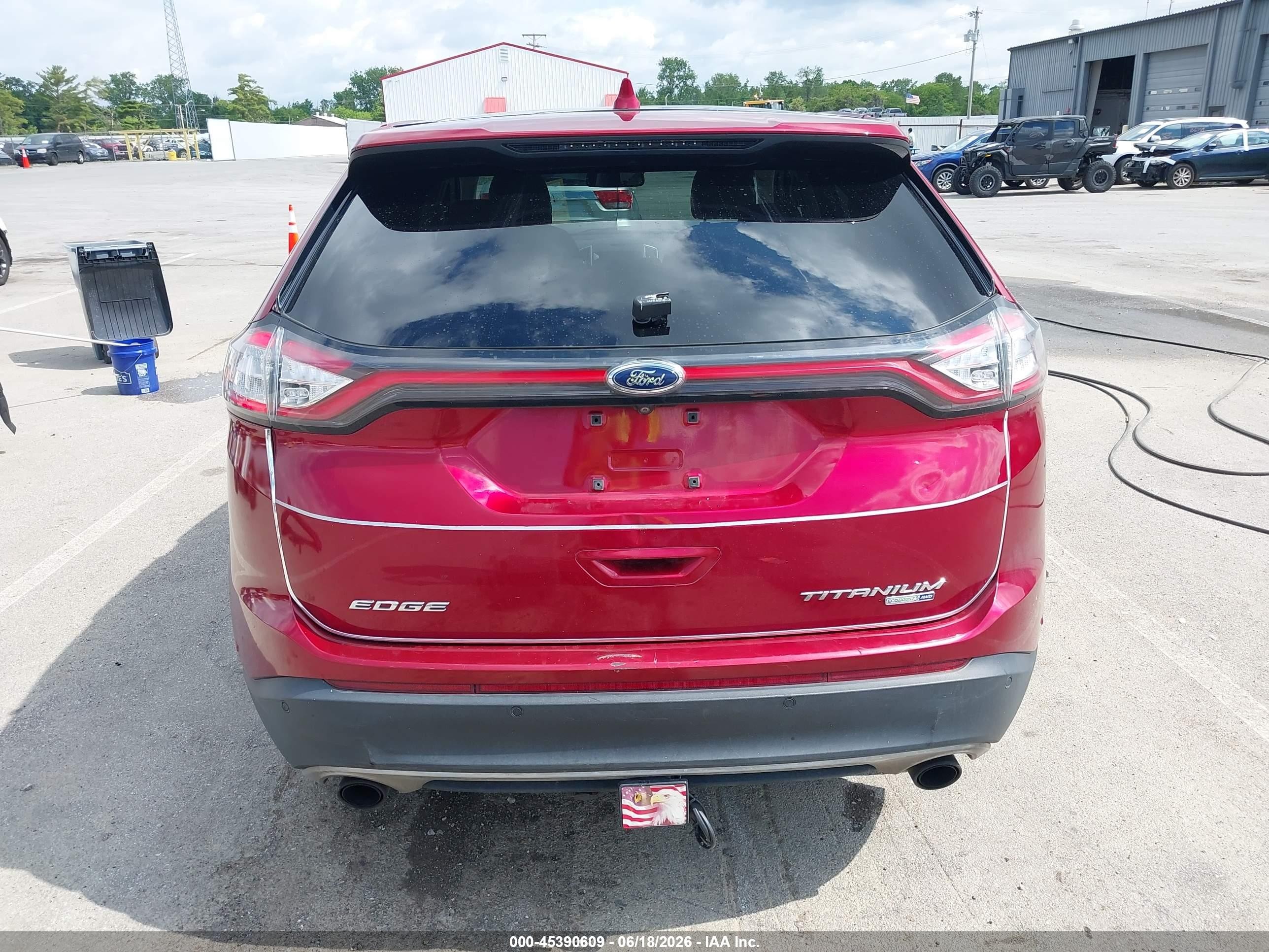 2015 Ford Edge Titanium Red vin: 2FMPK4K93FBB41580