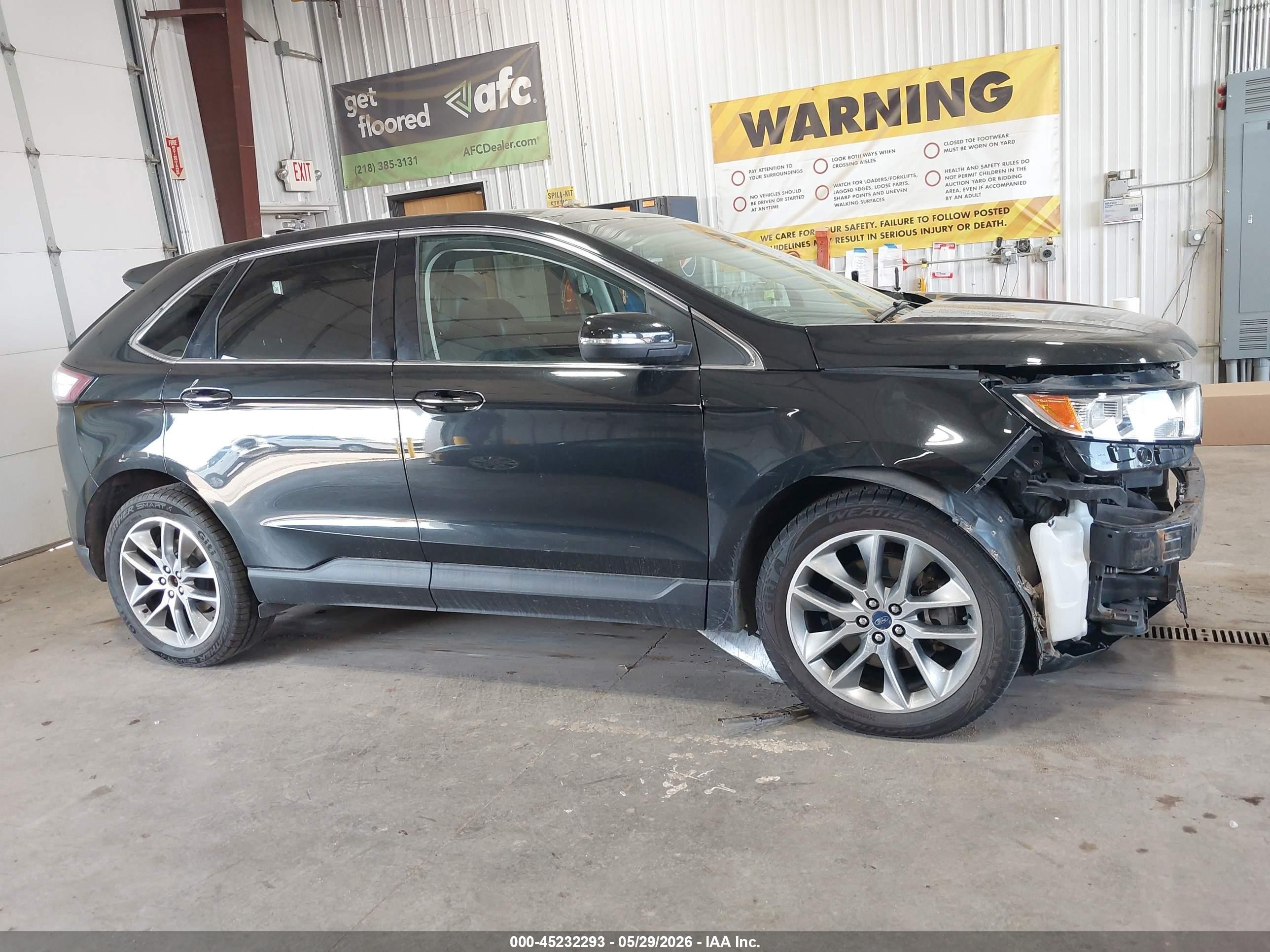 2015 Ford Edge Titanium Gray vin: 2FMPK4K93FBB50201