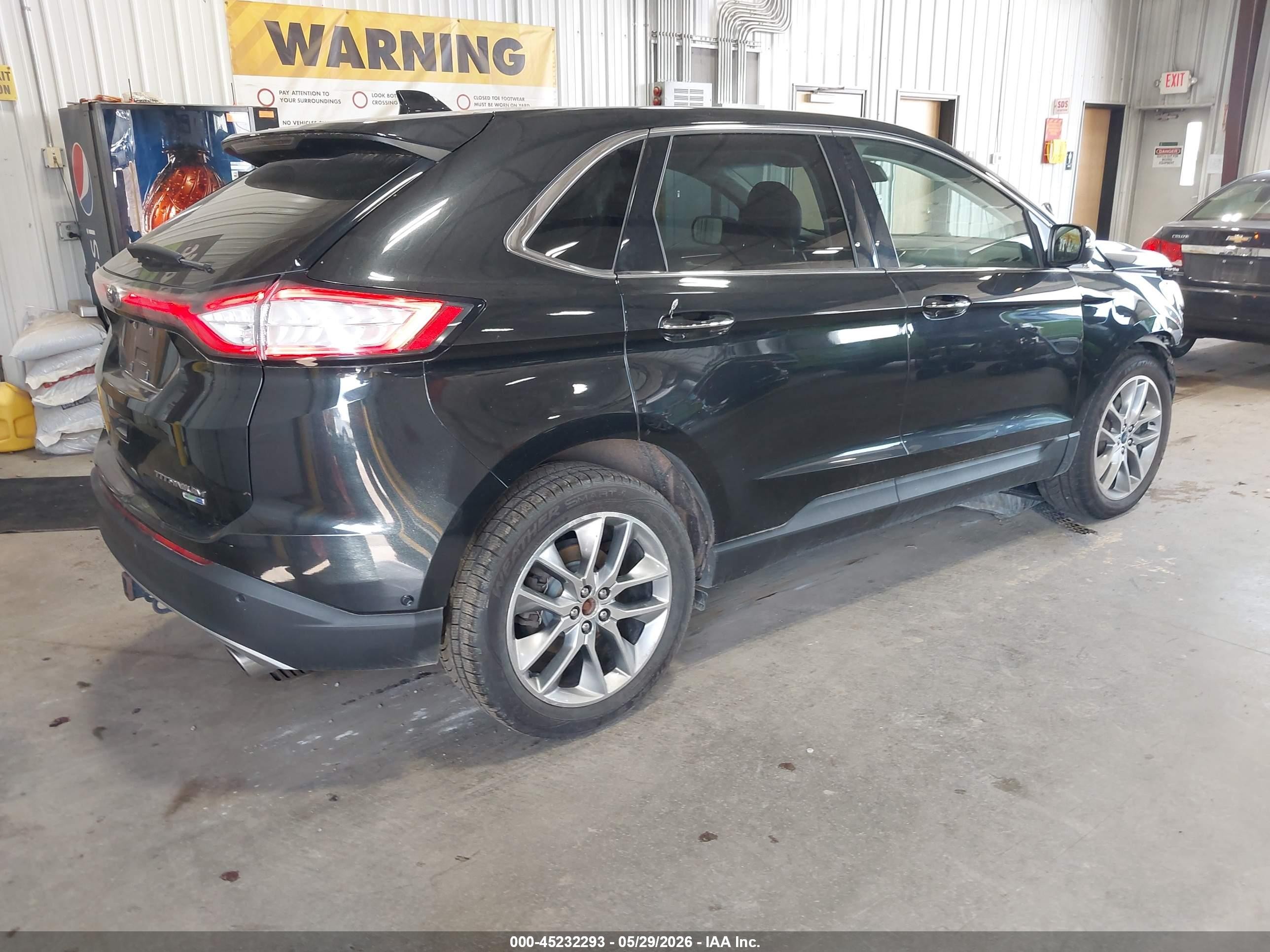 2015 Ford Edge Titanium Gray vin: 2FMPK4K93FBB50201
