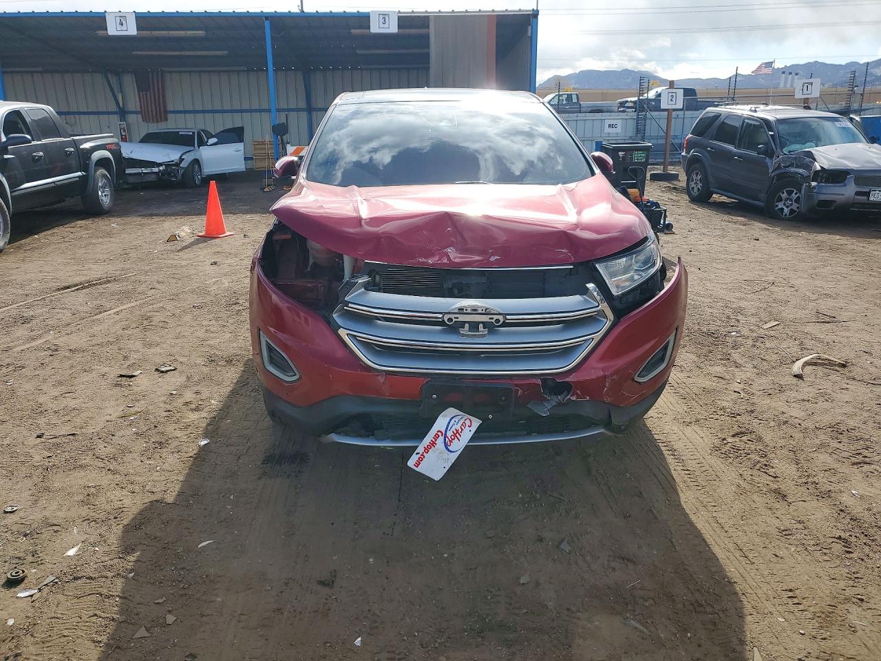 2015 Ford Edge Maroon vin: 2FMPK4K93FBB67189