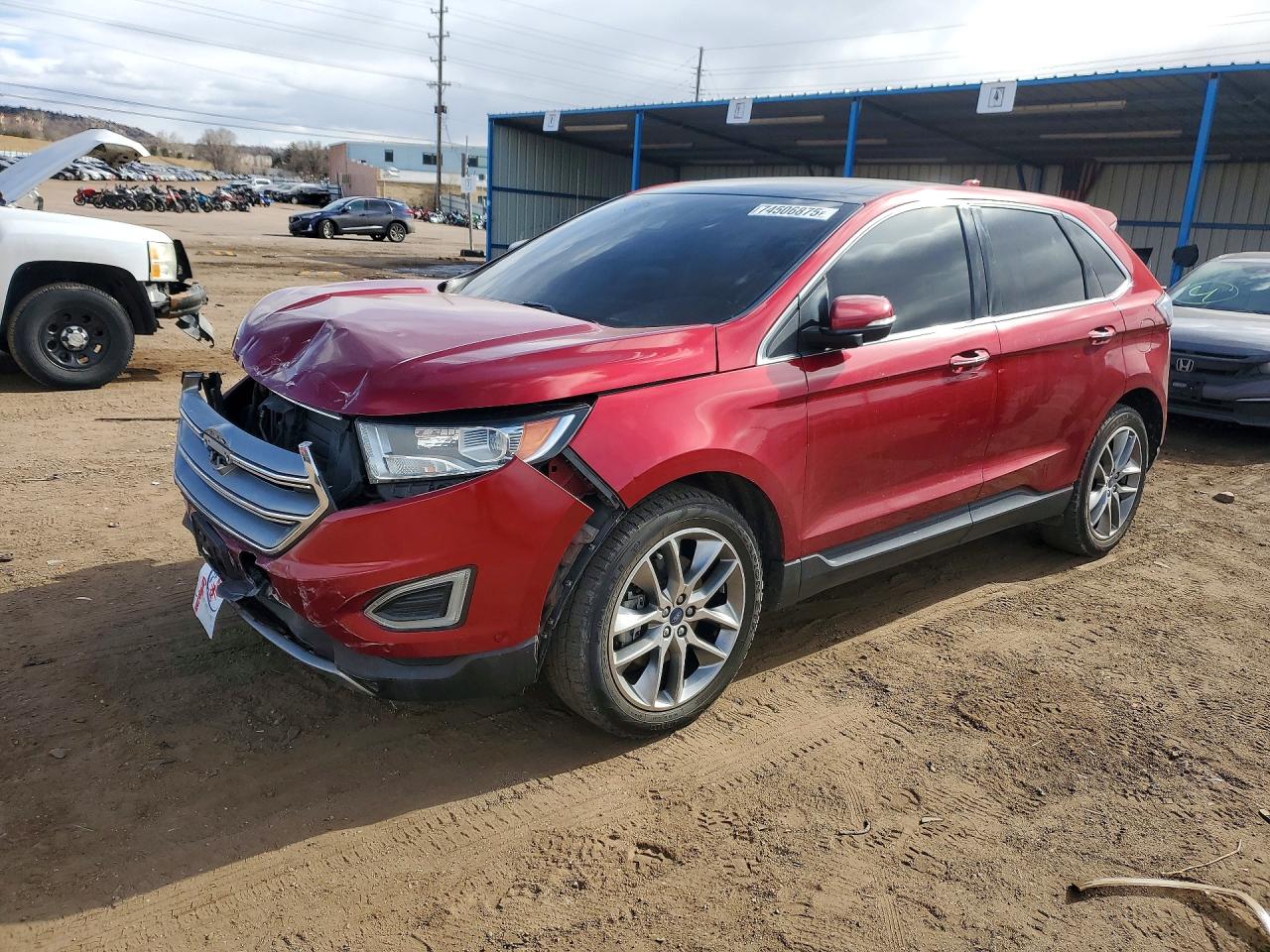 2015 Ford Edge Maroon vin: 2FMPK4K93FBB67189