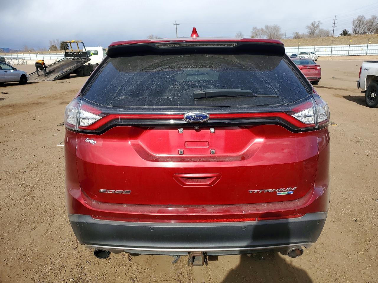 2015 Ford Edge Maroon vin: 2FMPK4K93FBB67189