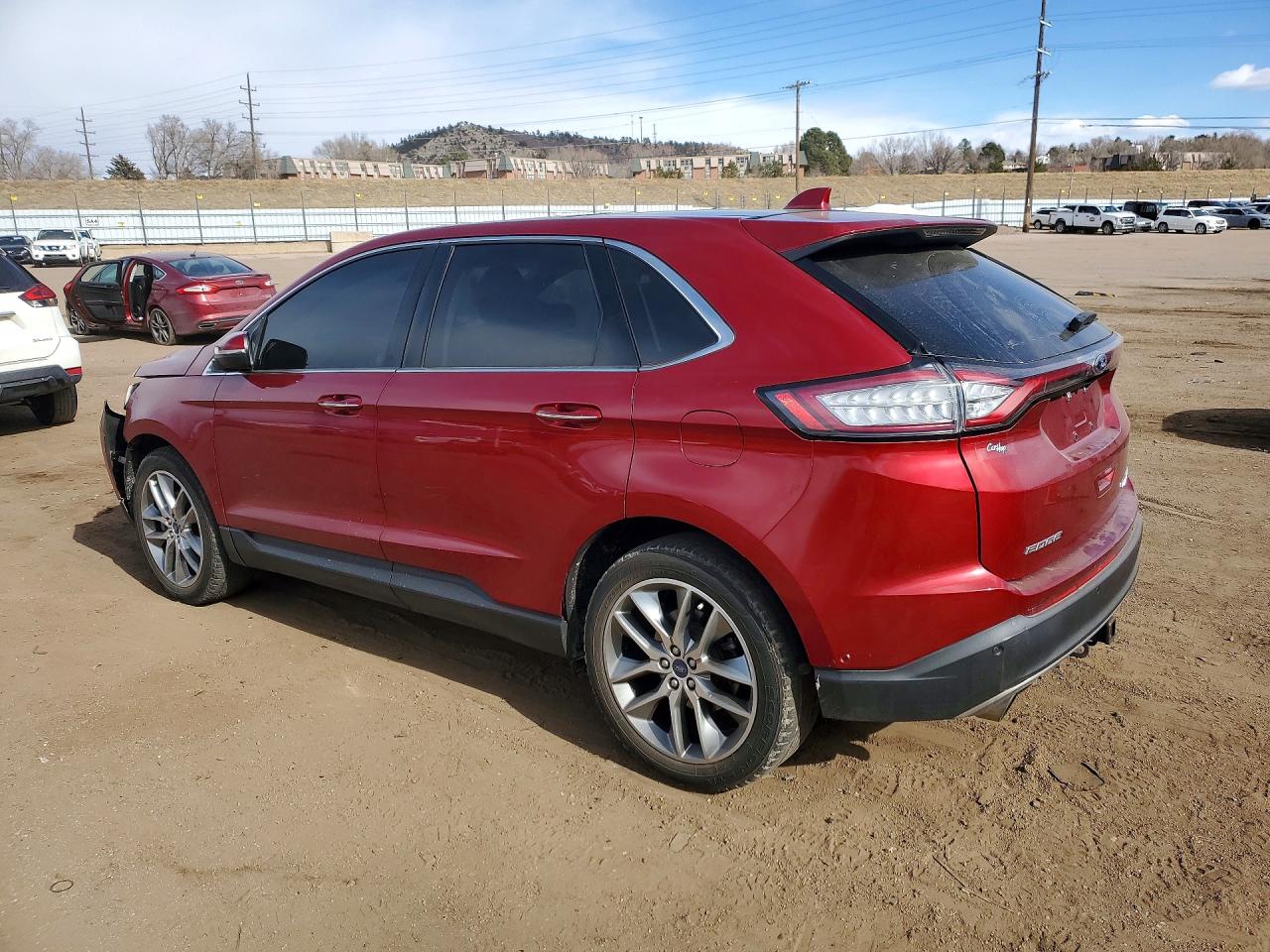 2015 Ford Edge Maroon vin: 2FMPK4K93FBB67189