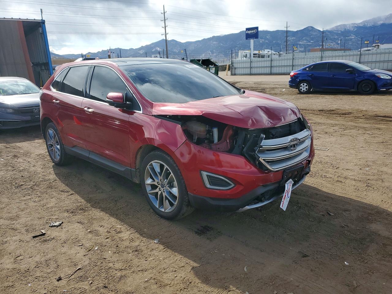 2015 Ford Edge Maroon vin: 2FMPK4K93FBB67189
