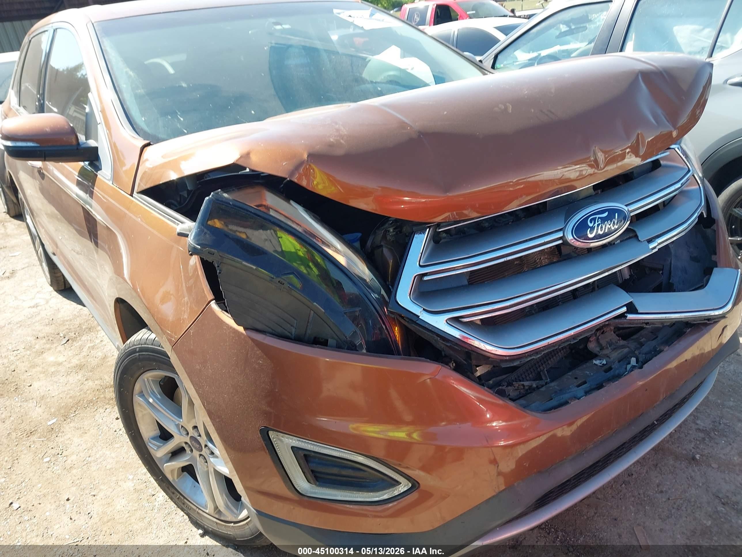 2017 Ford Edge Titanium Золотой vin: 2FMPK4K93HBB29030