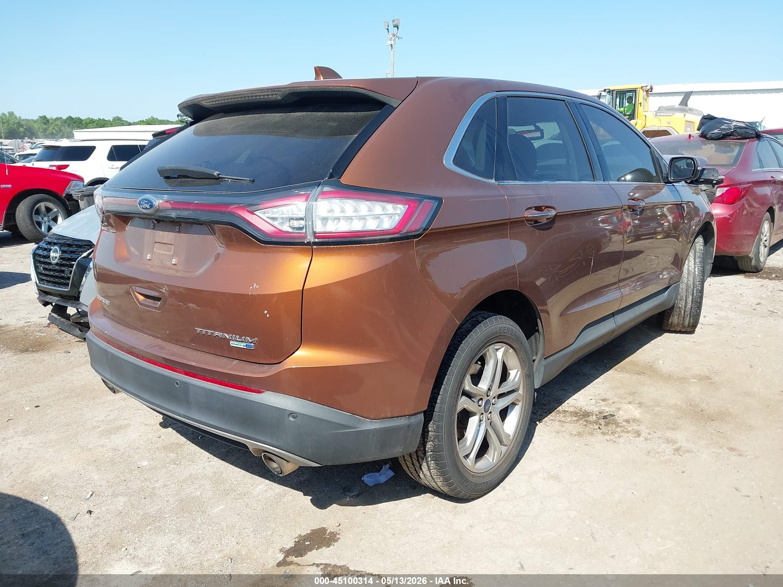 2017 Ford Edge Titanium Золотой vin: 2FMPK4K93HBB29030