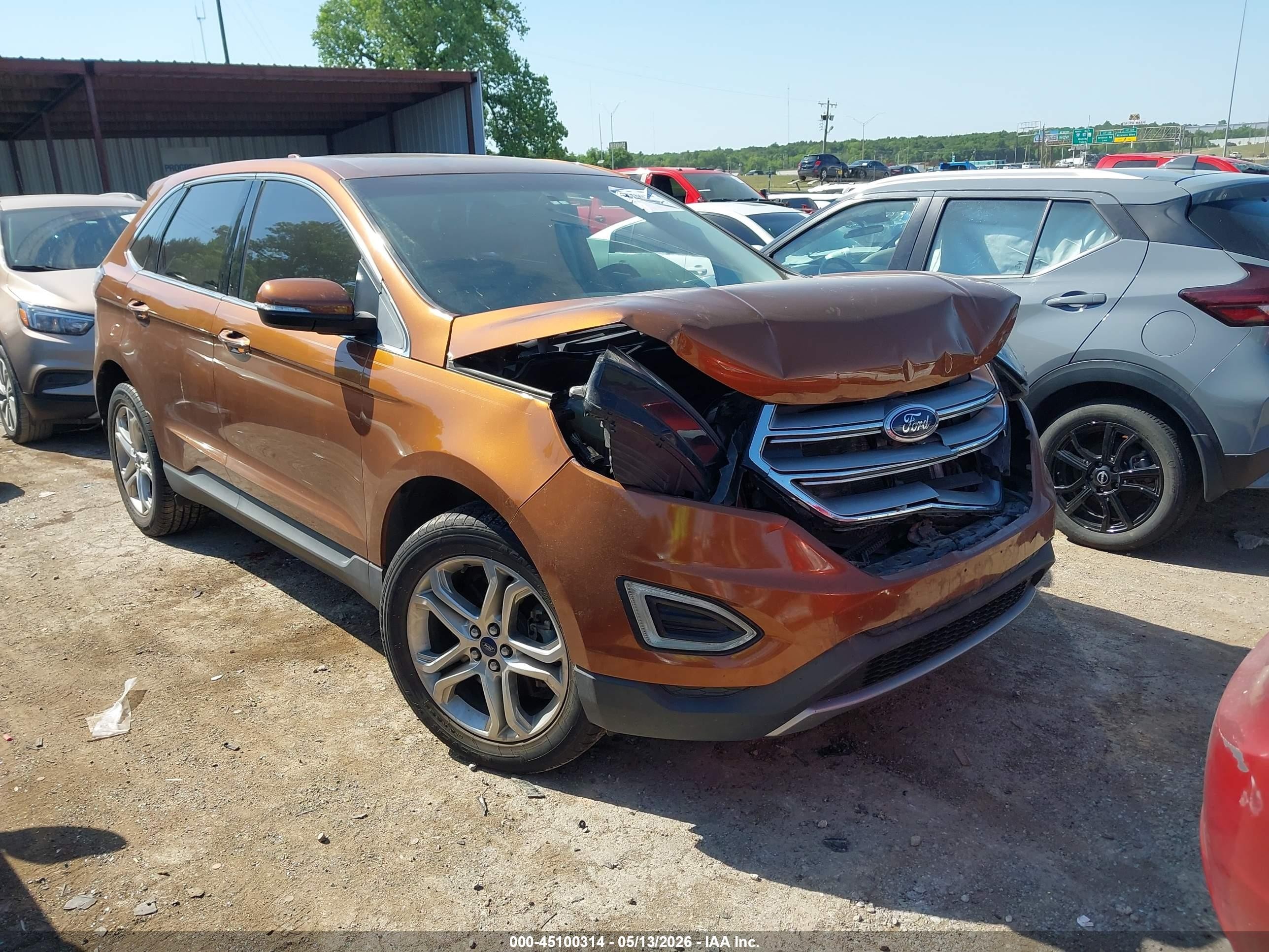 2017 Ford Edge Titanium Gold vin: 2FMPK4K93HBB29030