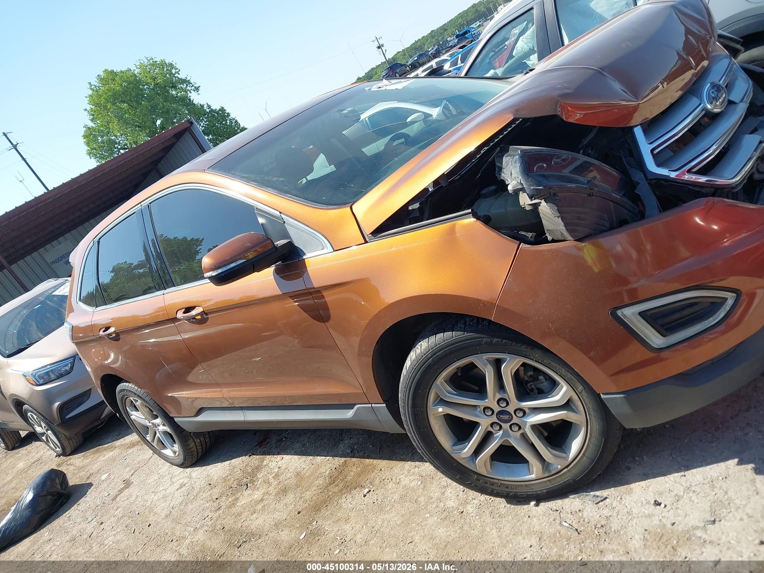 2017 Ford Edge Titanium Золотой vin: 2FMPK4K93HBB29030