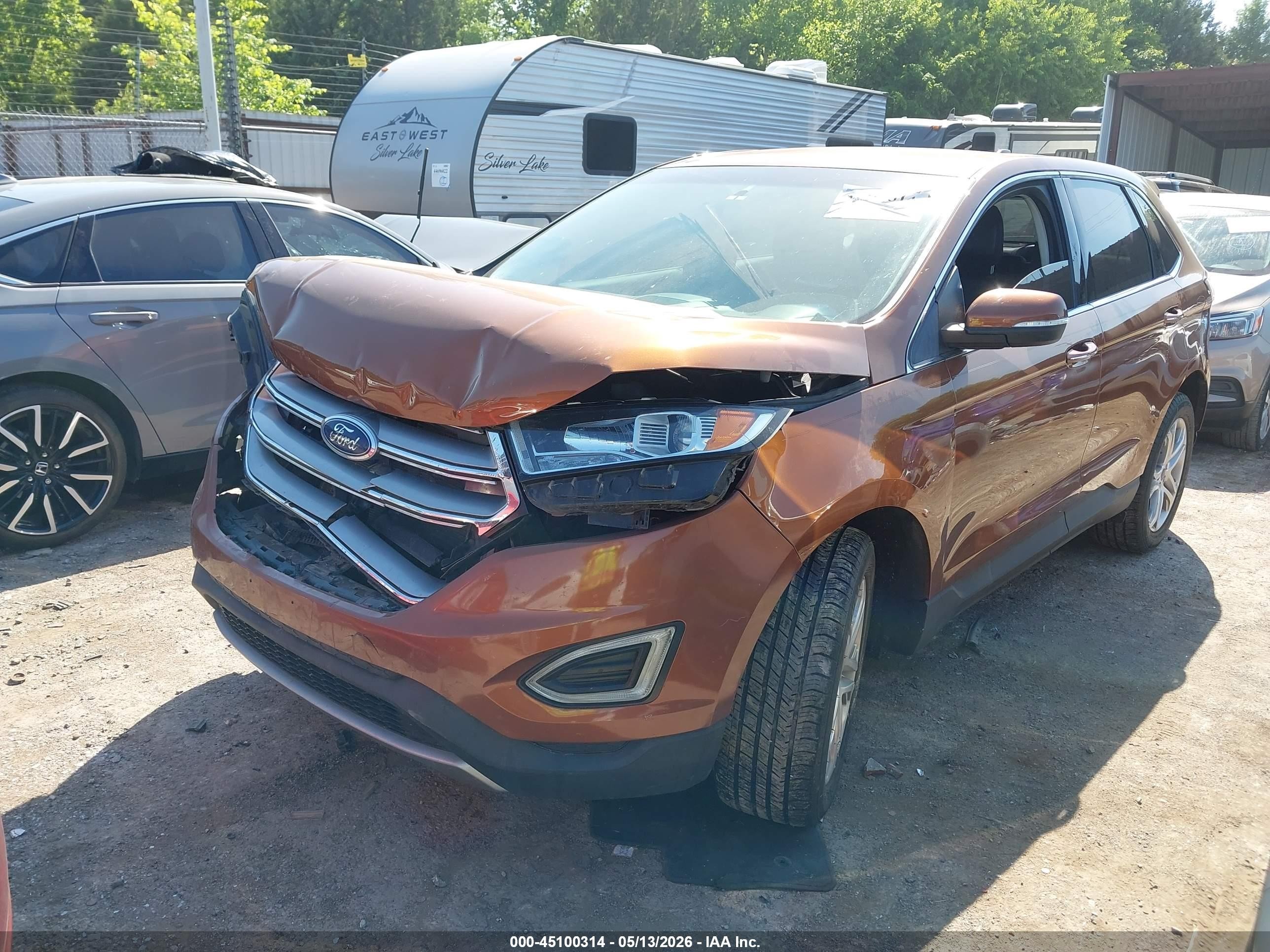 2017 Ford Edge Titanium Золотой vin: 2FMPK4K93HBB29030