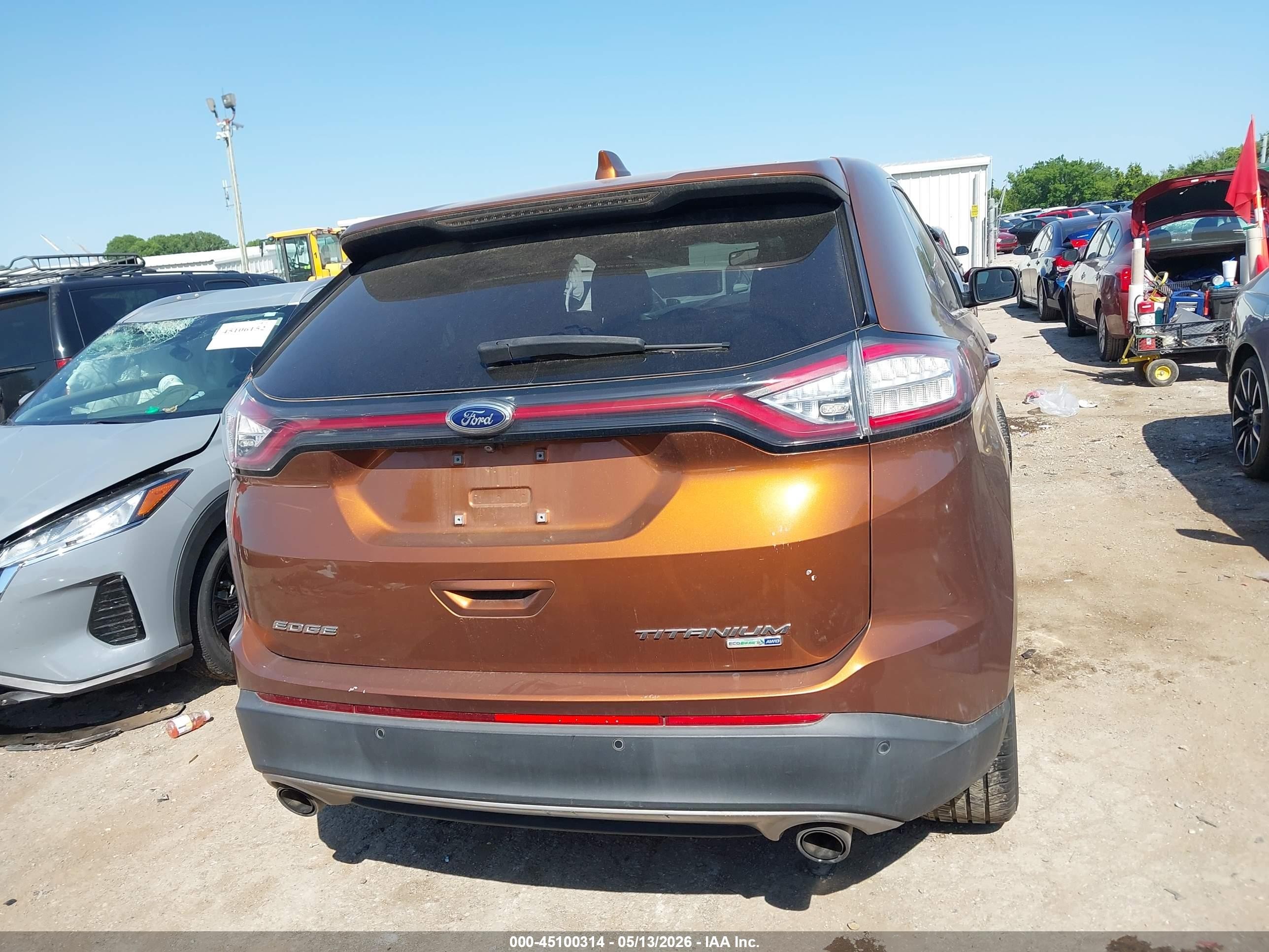 2017 Ford Edge Titanium Золотой vin: 2FMPK4K93HBB29030