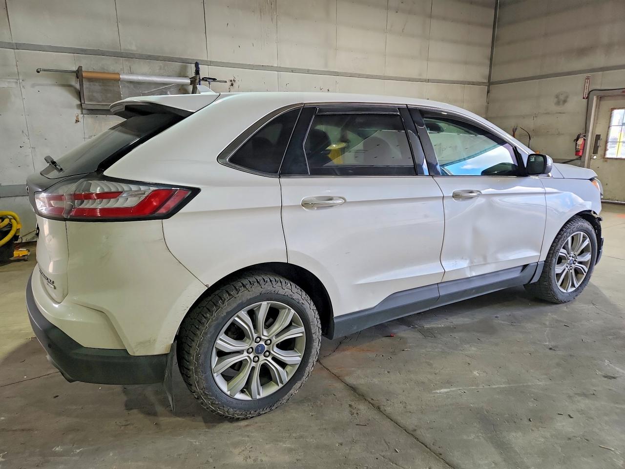 2019 Ford Edge Titanium White vin: 2FMPK4K93KBB87310