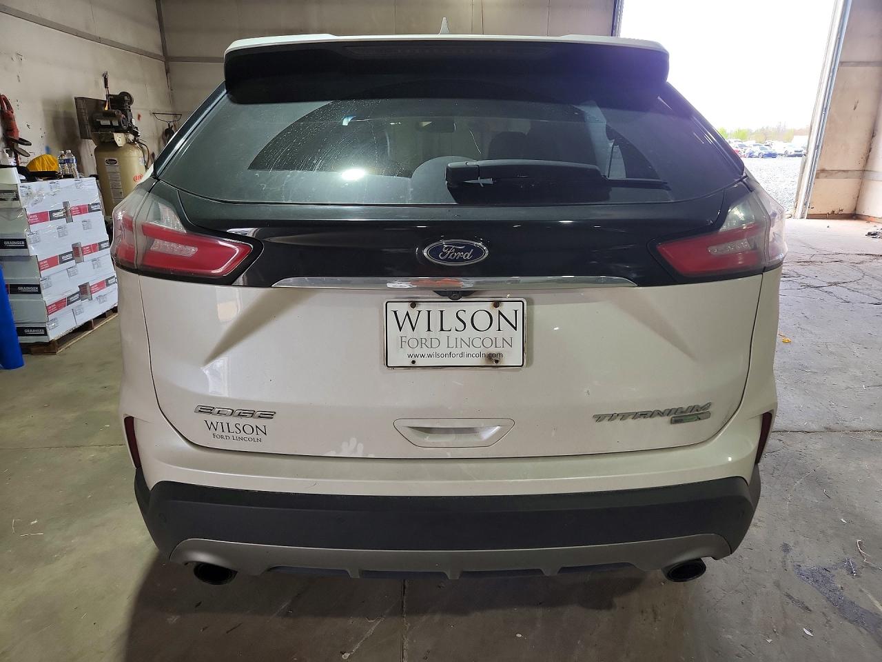 2019 Ford Edge Titanium White vin: 2FMPK4K93KBB87310