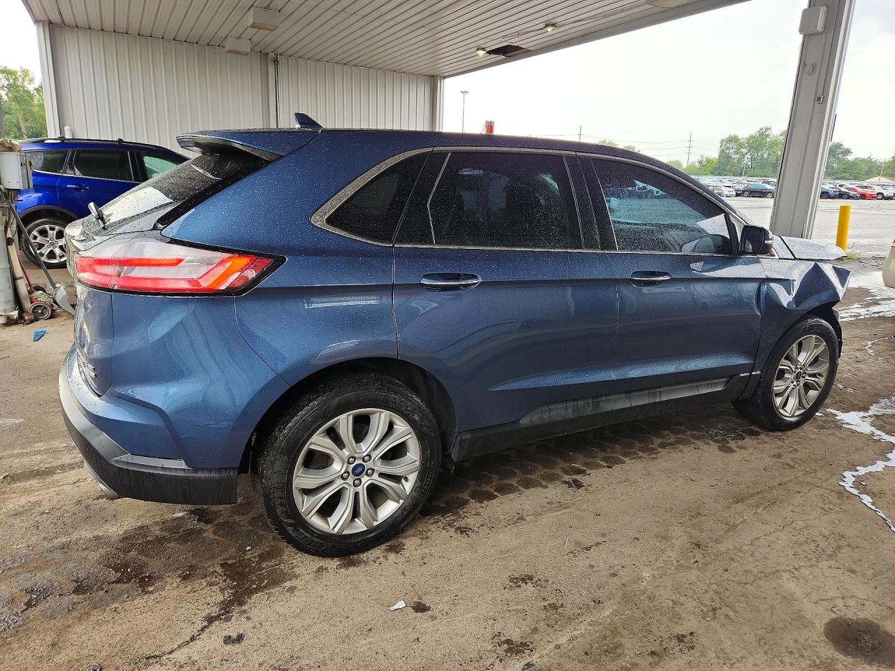 2019 Ford Edge Titanium Blue vin: 2FMPK4K93KBC10309