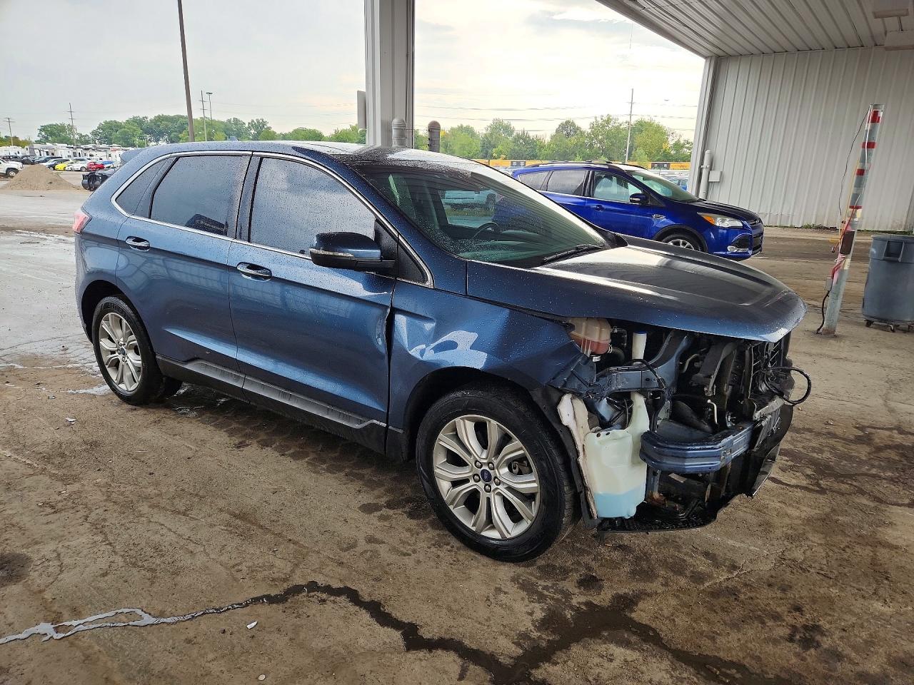 2019 Ford Edge Titanium Blue vin: 2FMPK4K93KBC10309
