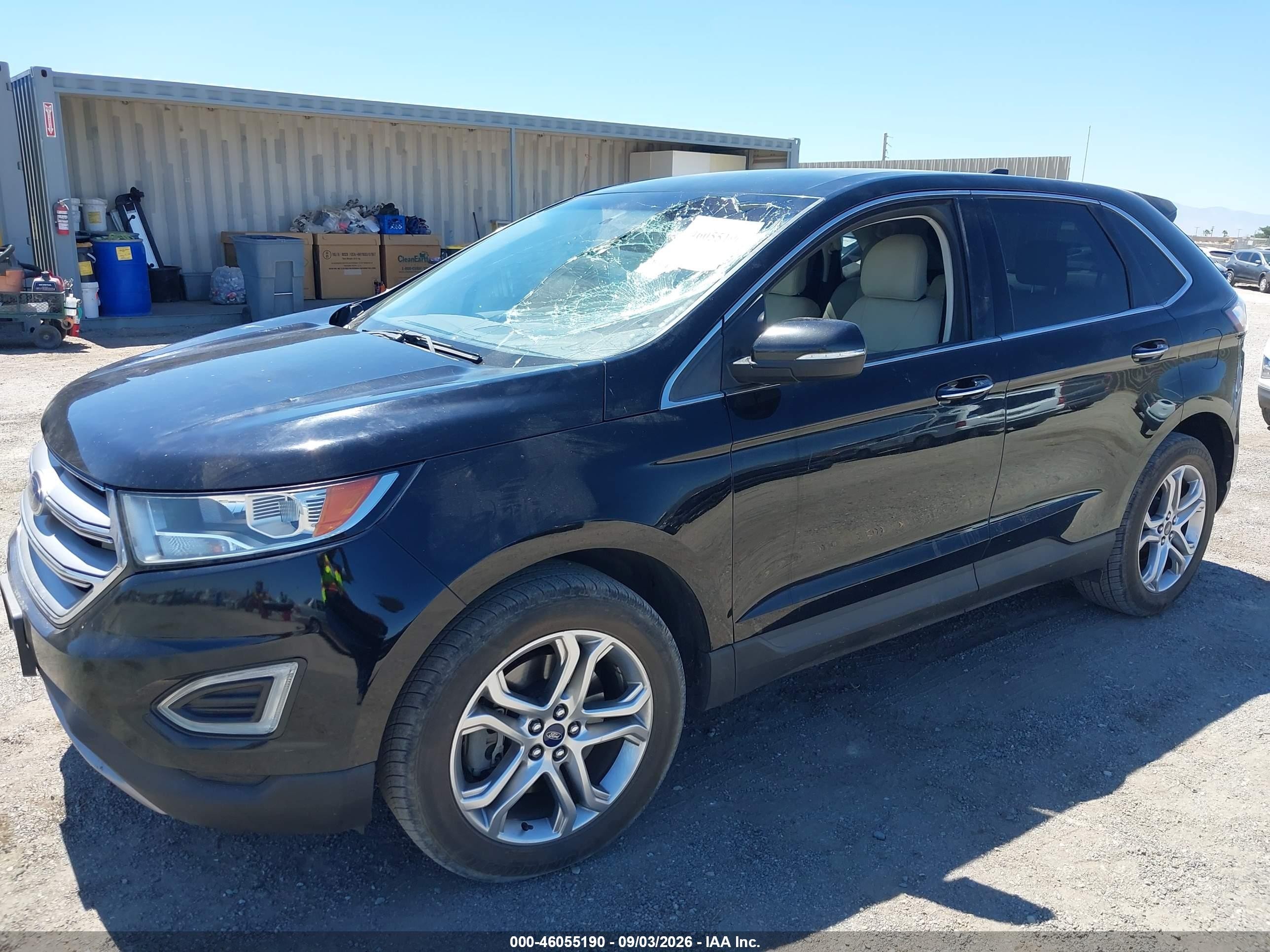2017 Ford Edge Titanium Black vin: 2FMPK4K94HBB52493