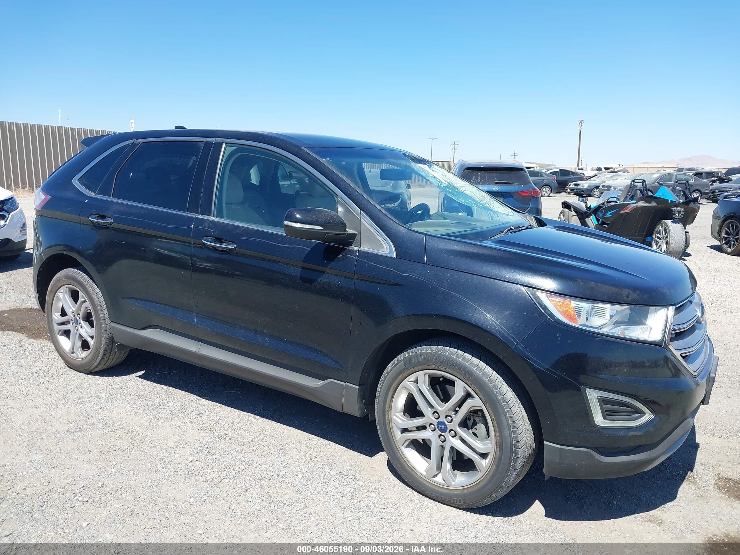 2017 Ford Edge Titanium Black vin: 2FMPK4K94HBB52493