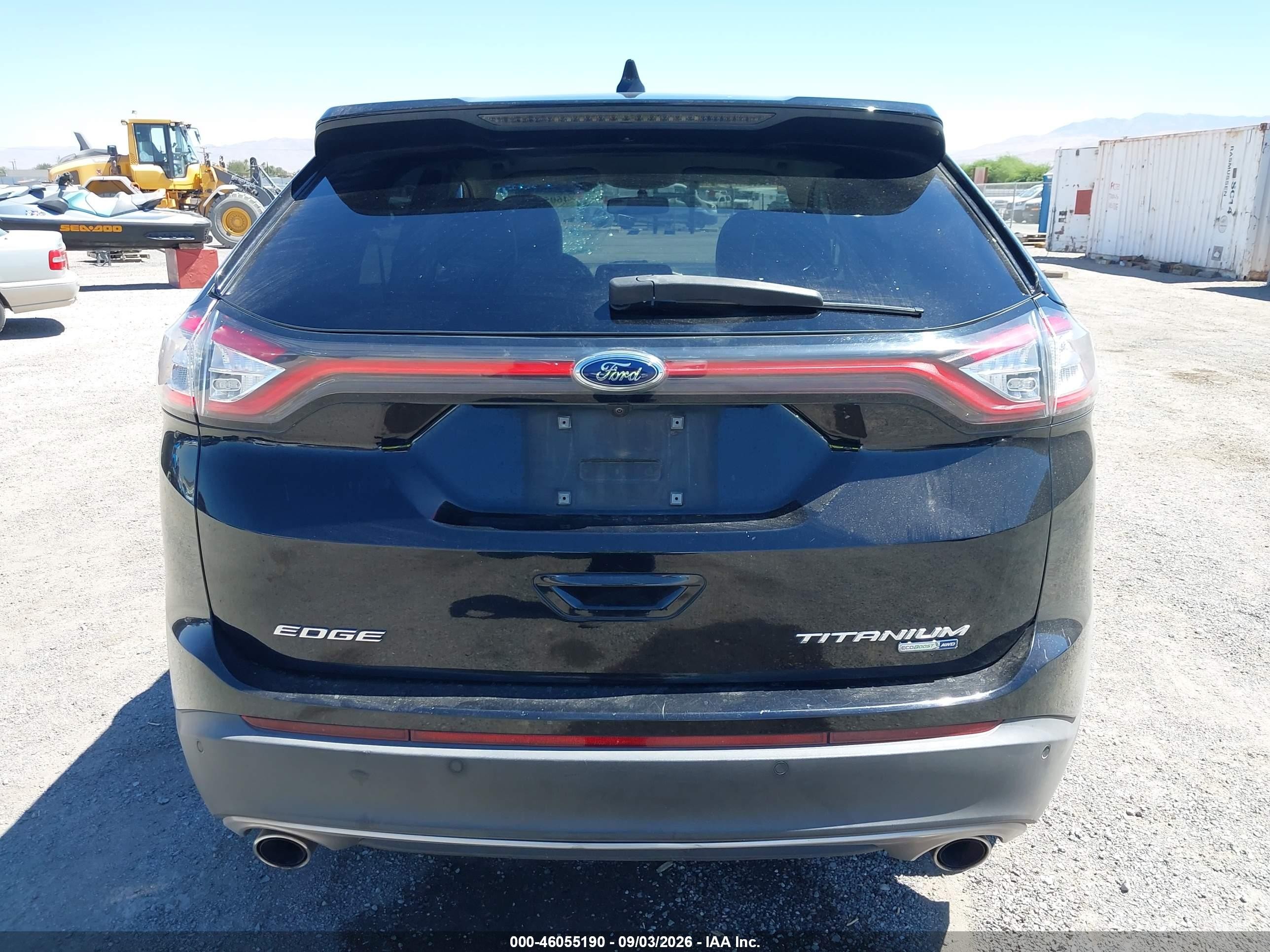 2017 Ford Edge Titanium Black vin: 2FMPK4K94HBB52493