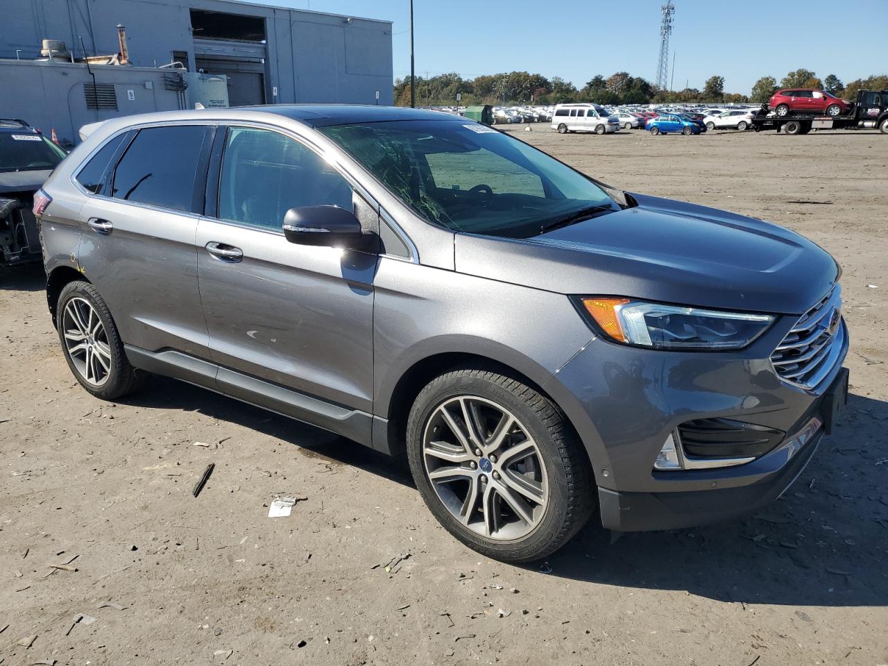 2021 Ford Edge Titanium Серый vin: 2FMPK4K94MBA44918