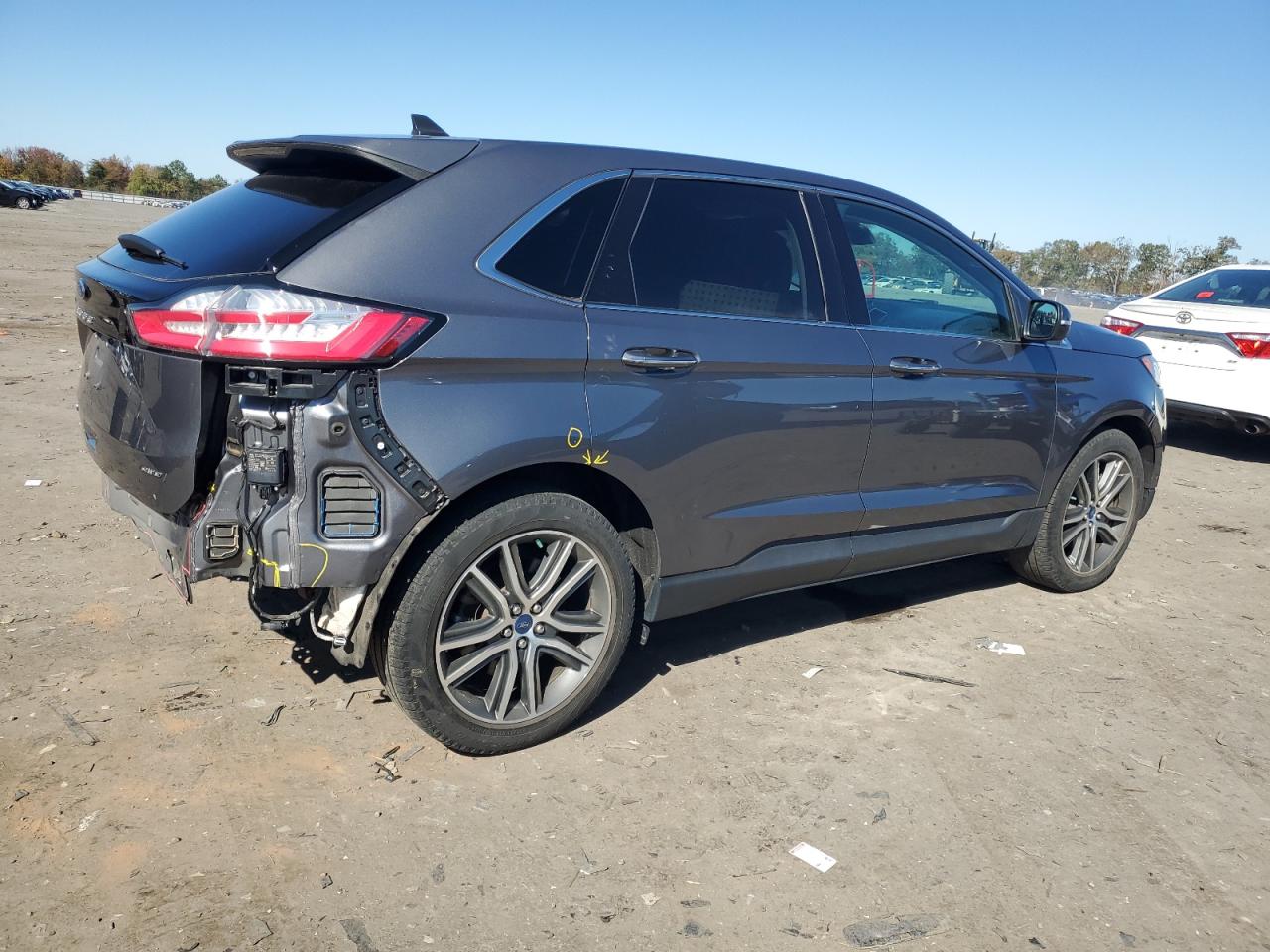 2021 Ford Edge Titanium Серый vin: 2FMPK4K94MBA44918