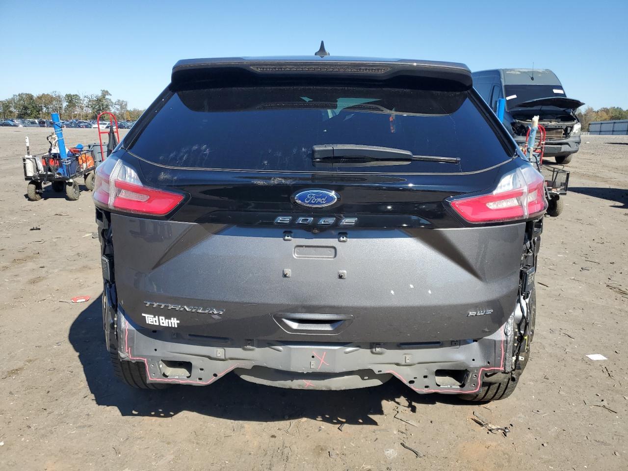 2021 Ford Edge Titanium Серый vin: 2FMPK4K94MBA44918