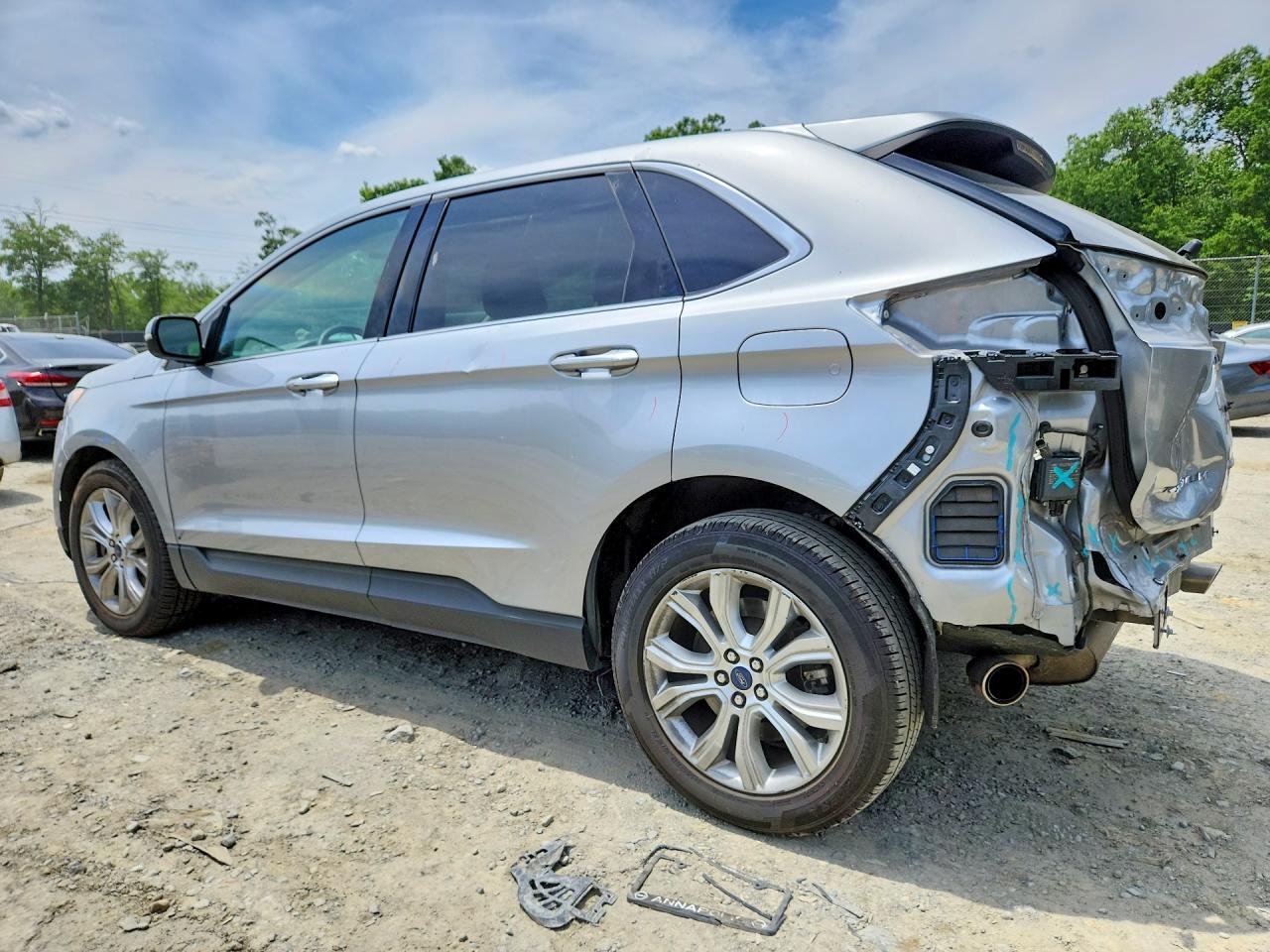 2022 Ford Edge Titanium Silver vin: 2FMPK4K94NBA34570