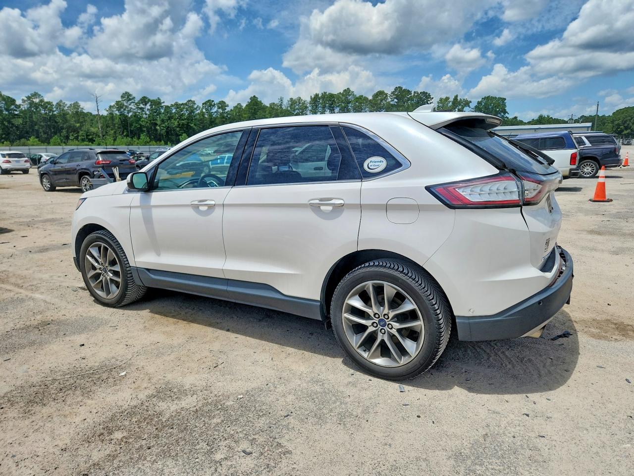 2015 Ford Edge Titanium White vin: 2FMPK4K95FBC02816