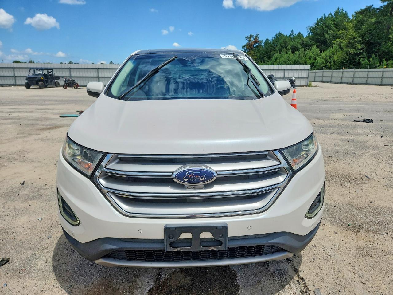 2015 Ford Edge Titanium White vin: 2FMPK4K95FBC02816