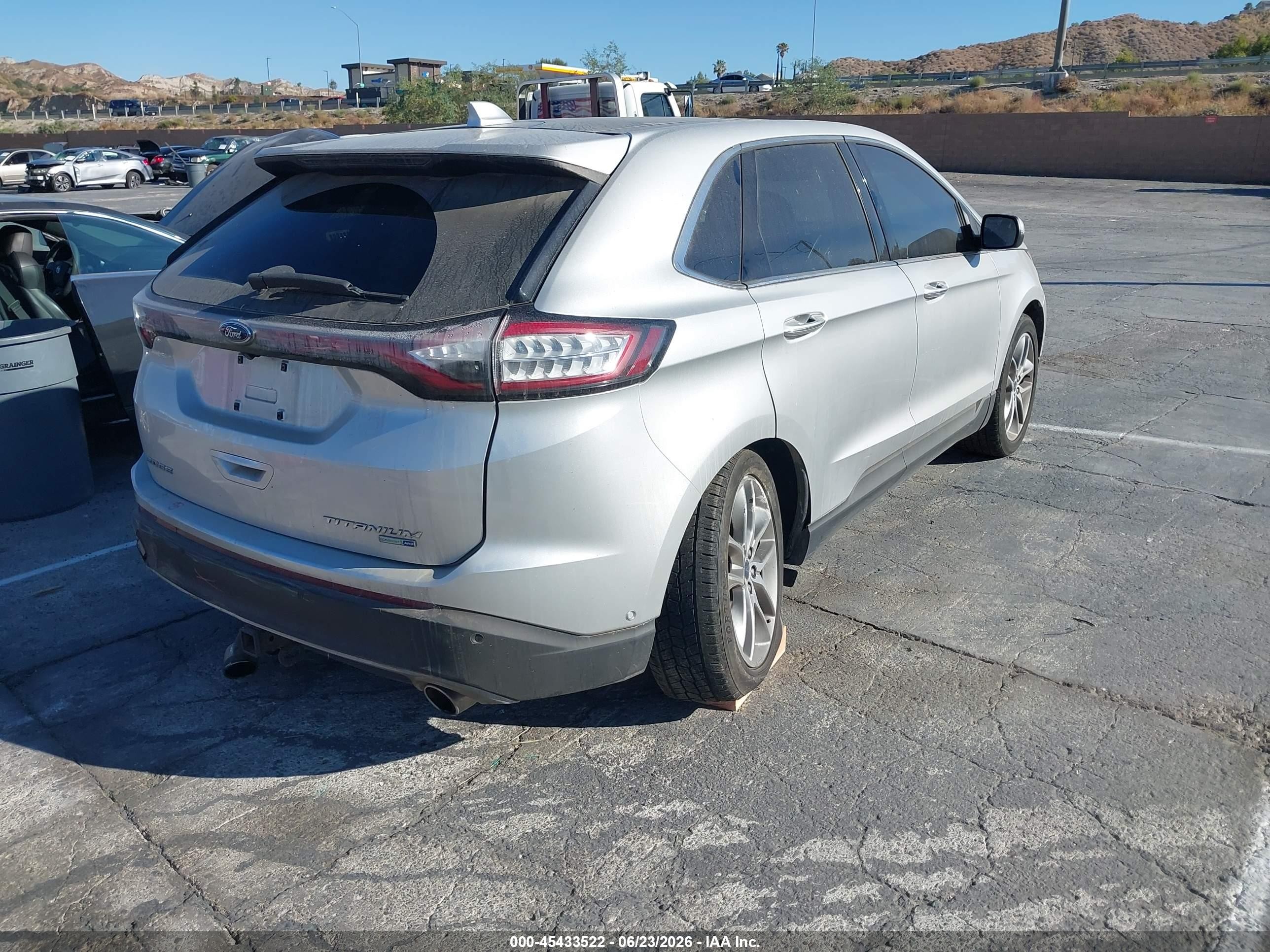 2015 Ford Edge Titanium Silver vin: 2FMPK4K95FBC11970