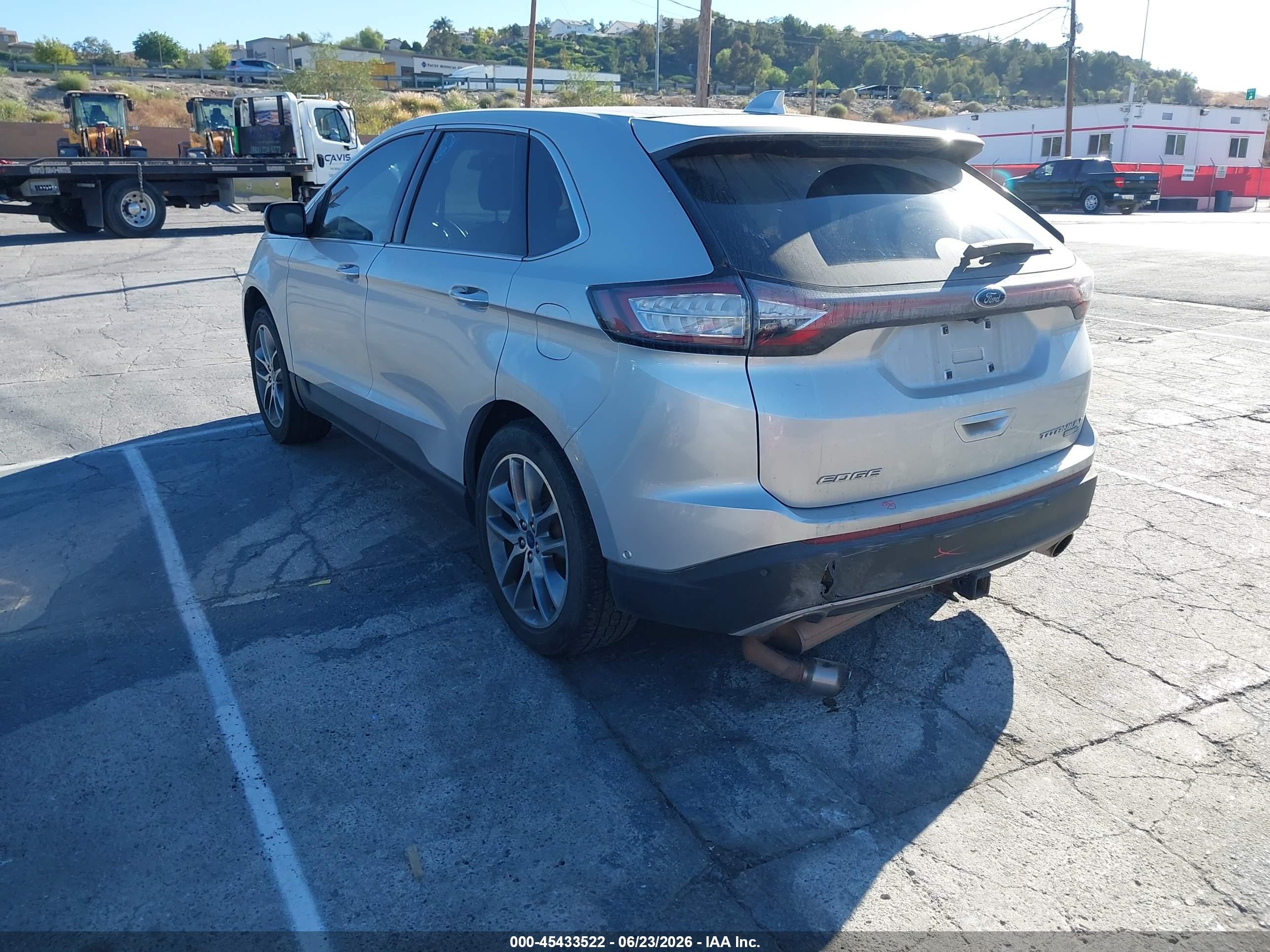 2015 Ford Edge Titanium Silver vin: 2FMPK4K95FBC11970