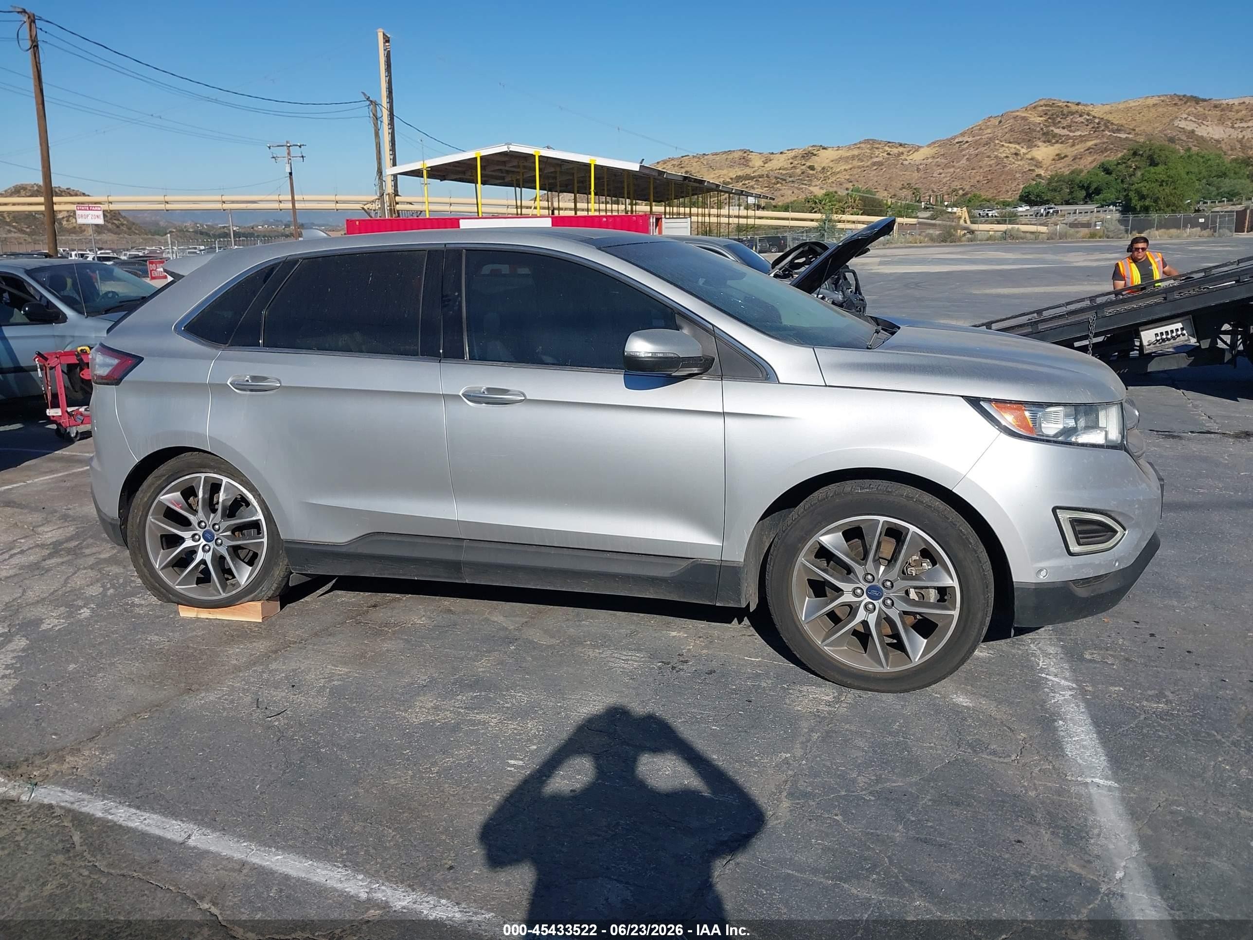 2015 Ford Edge Titanium Silver vin: 2FMPK4K95FBC11970