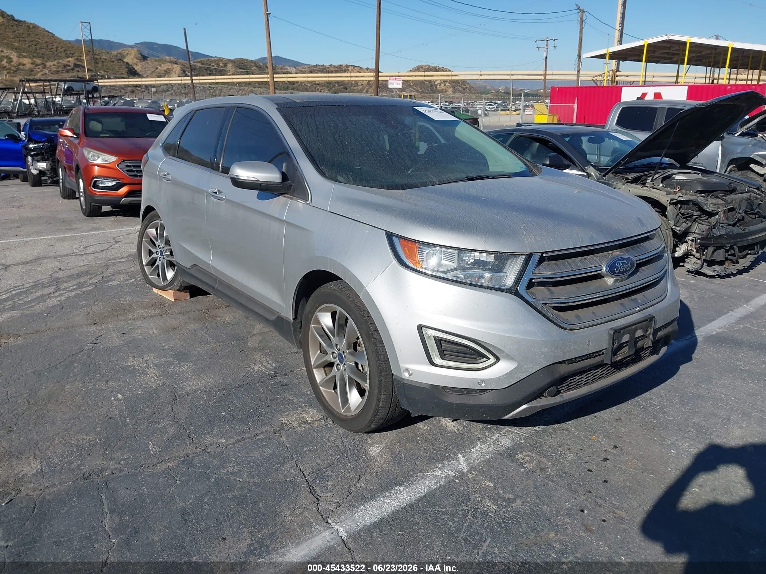 2015 Ford Edge Titanium Silver vin: 2FMPK4K95FBC11970