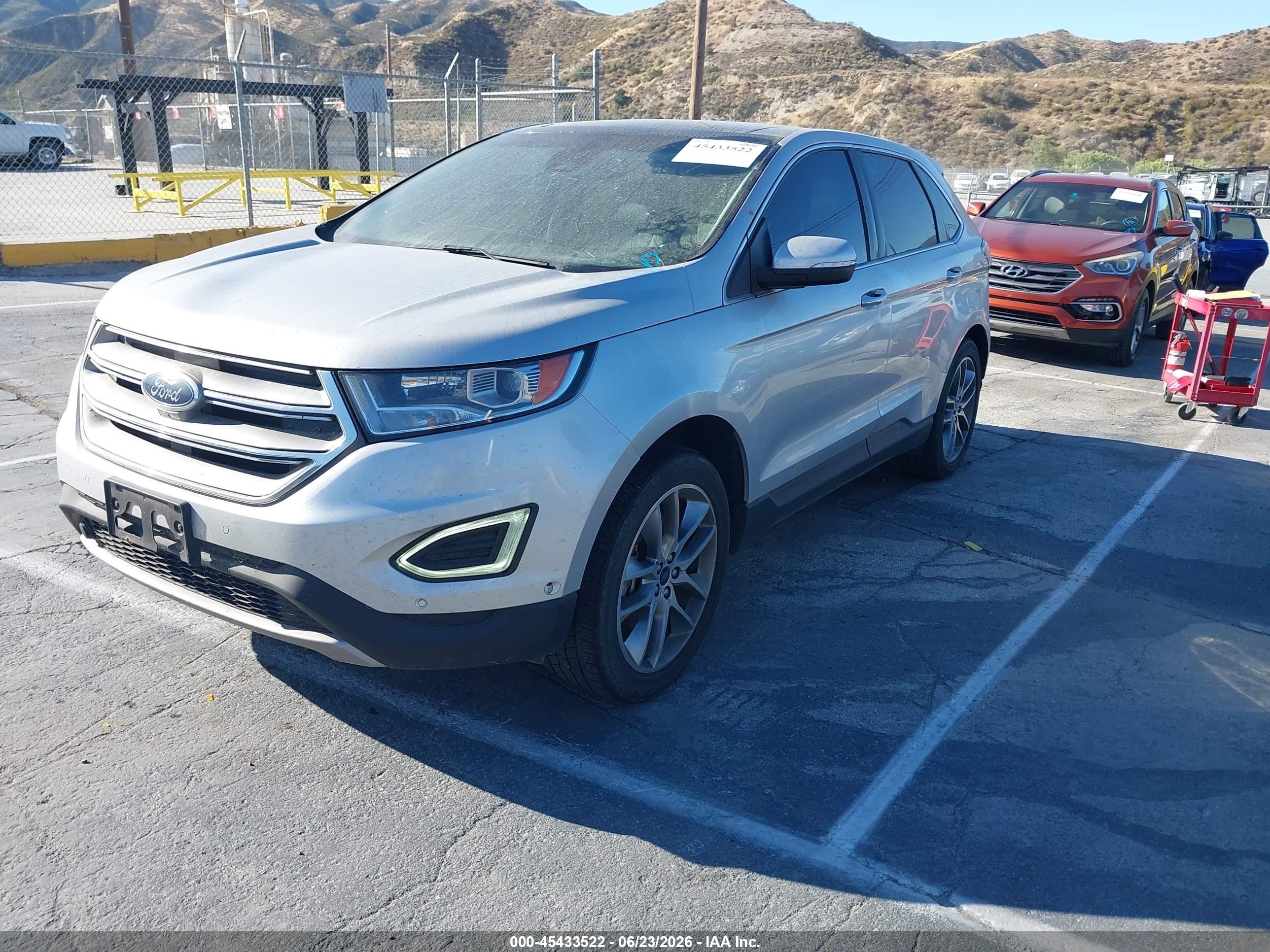 2015 Ford Edge Titanium Silver vin: 2FMPK4K95FBC11970