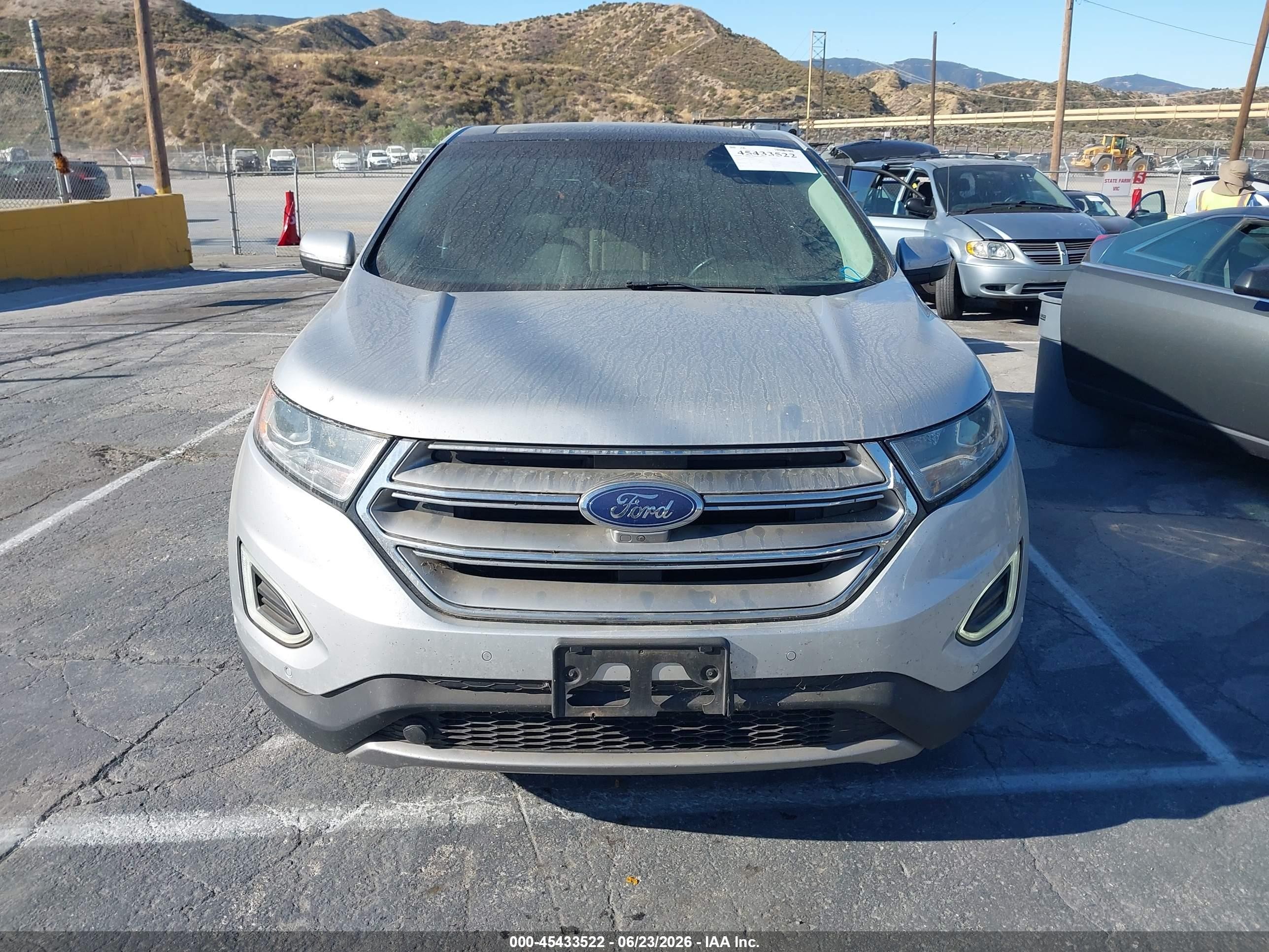 2015 Ford Edge Titanium Silver vin: 2FMPK4K95FBC11970