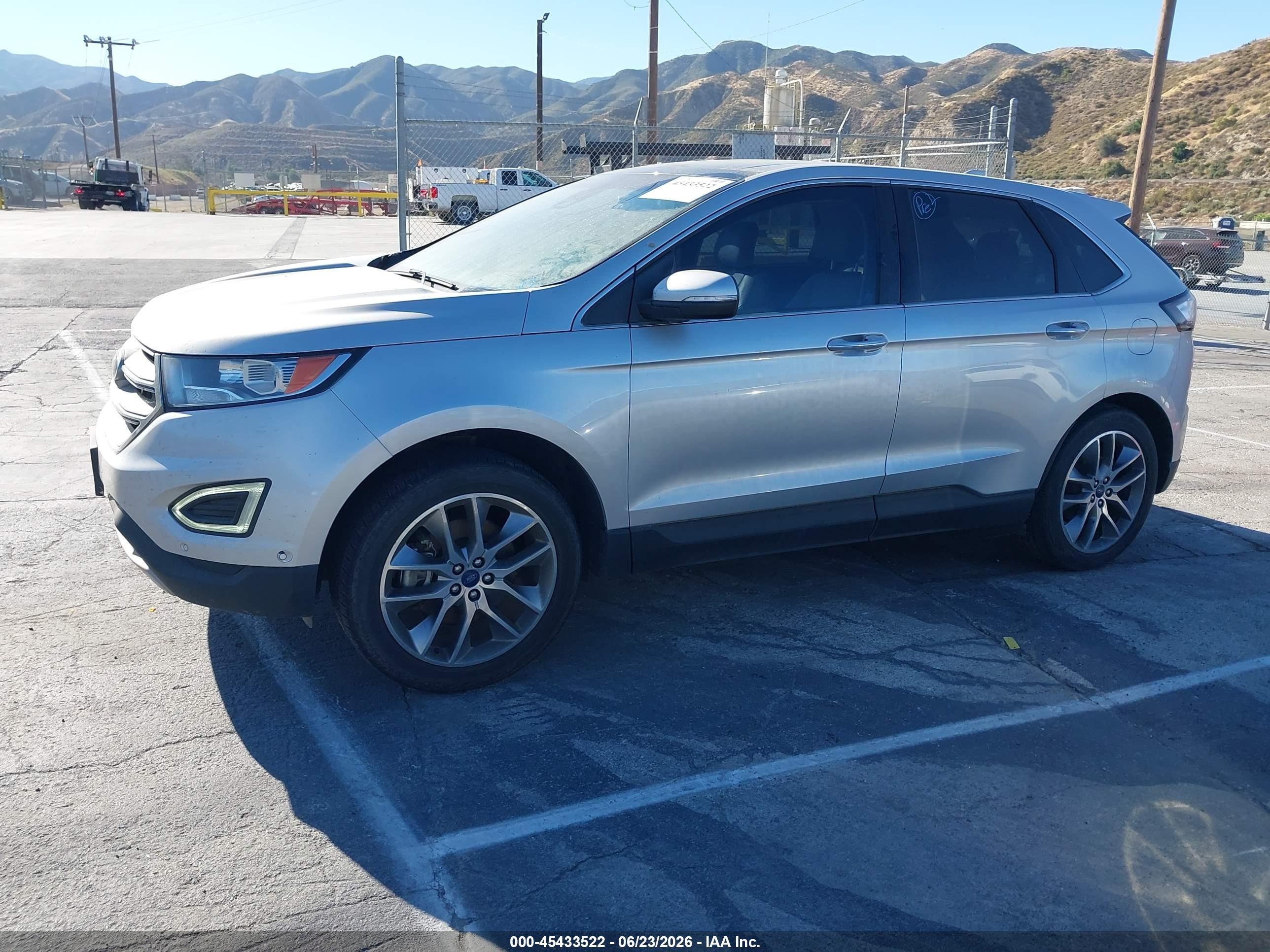 2015 Ford Edge Titanium Silver vin: 2FMPK4K95FBC11970
