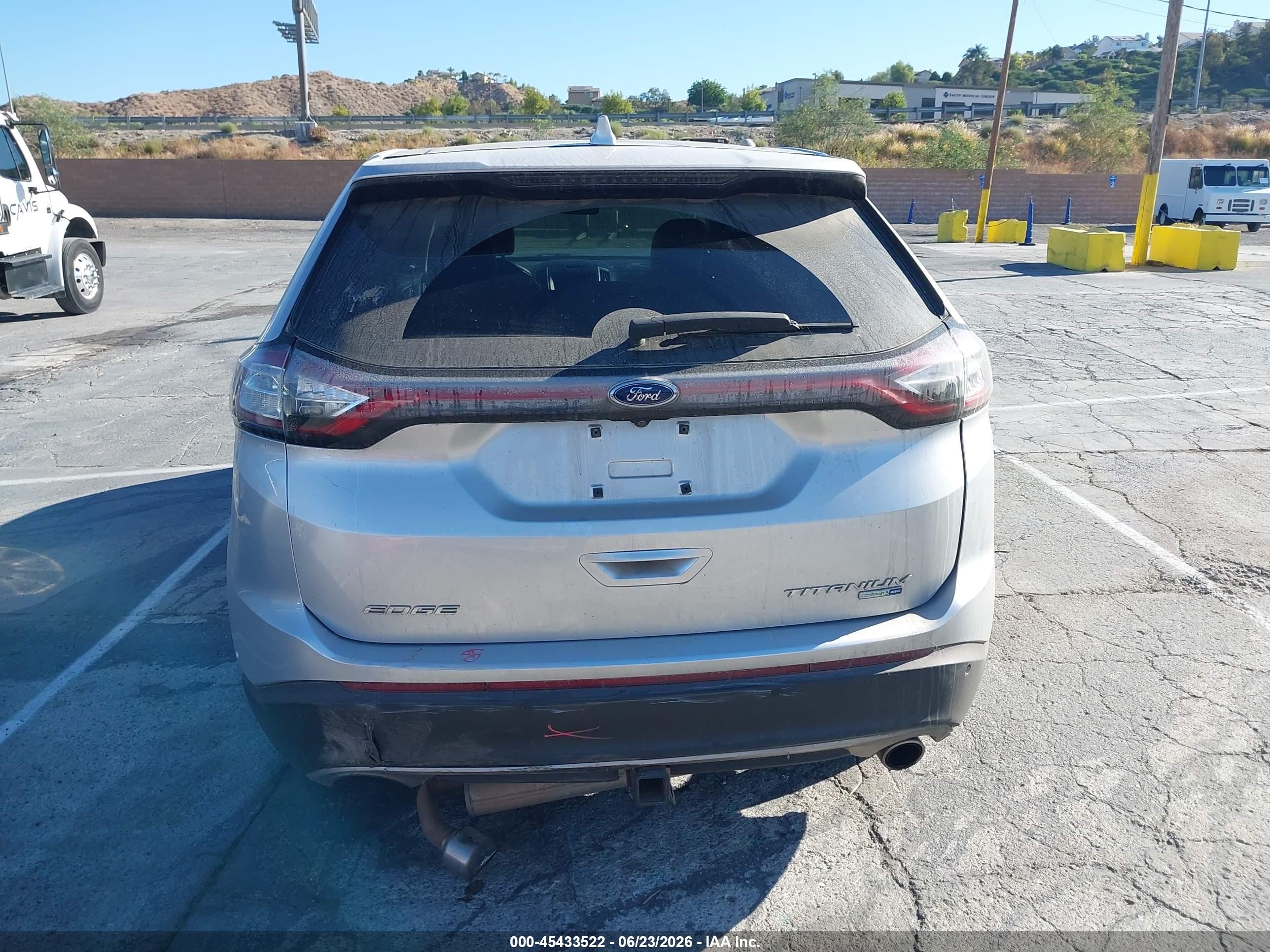 2015 Ford Edge Titanium Silver vin: 2FMPK4K95FBC11970