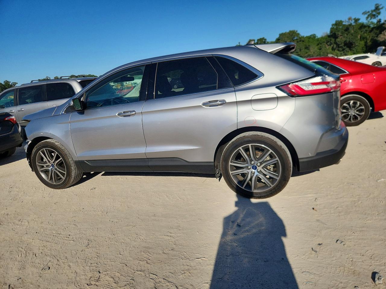 2020 Ford Edge Titanium Серебряный vin: 2FMPK4K95LBB31449