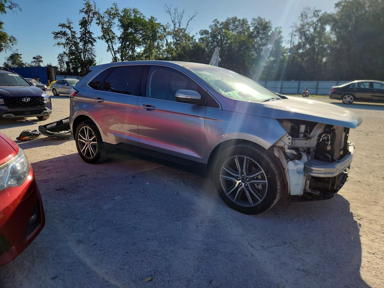 2020 Ford Edge Titanium Серебряный vin: 2FMPK4K95LBB31449