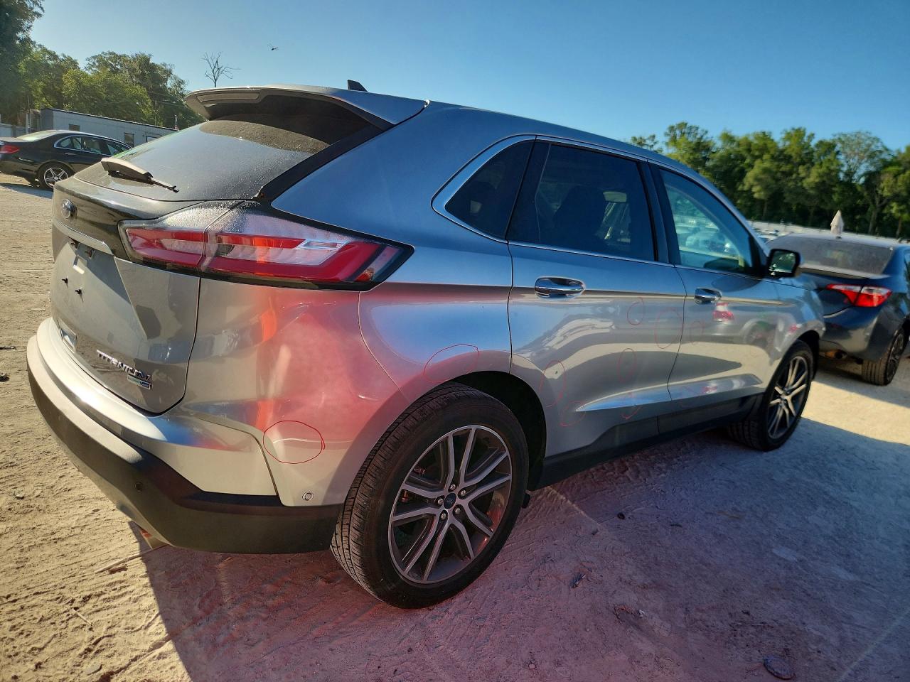 2020 Ford Edge Titanium Серебряный vin: 2FMPK4K95LBB31449