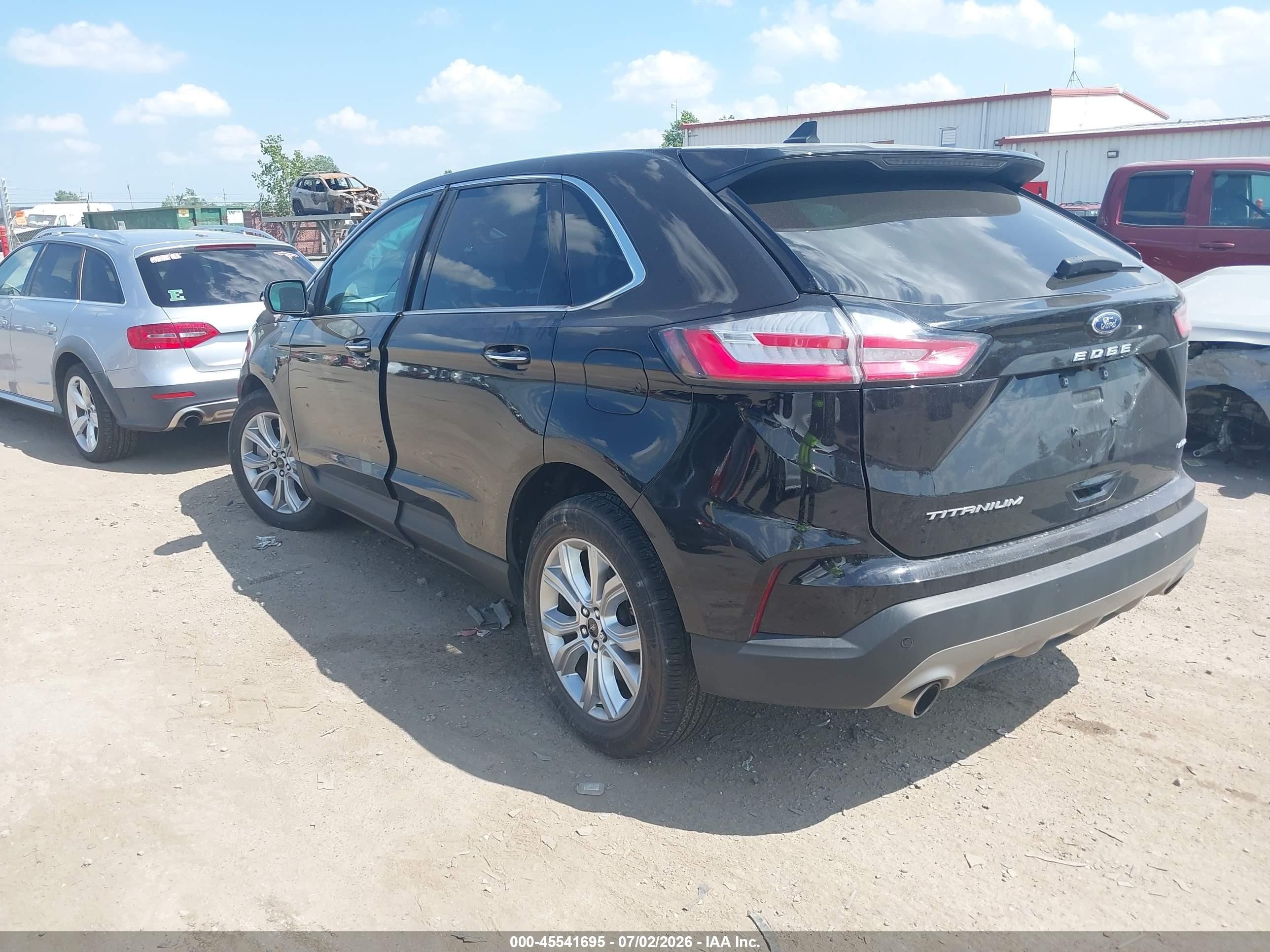 2023 Ford Edge Titanium Черный vin: 2FMPK4K95PBA00768