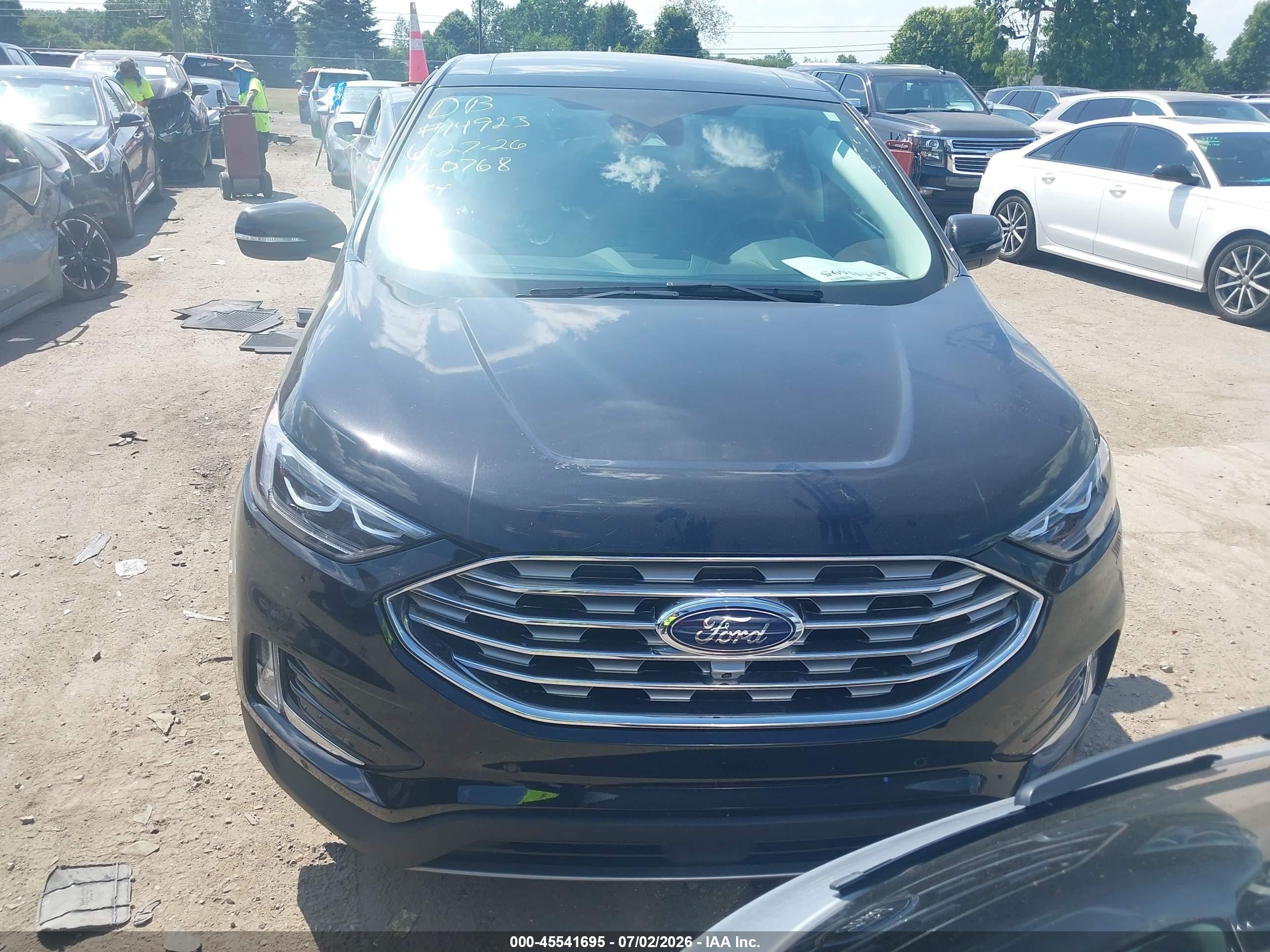 2023 Ford Edge Titanium Черный vin: 2FMPK4K95PBA00768